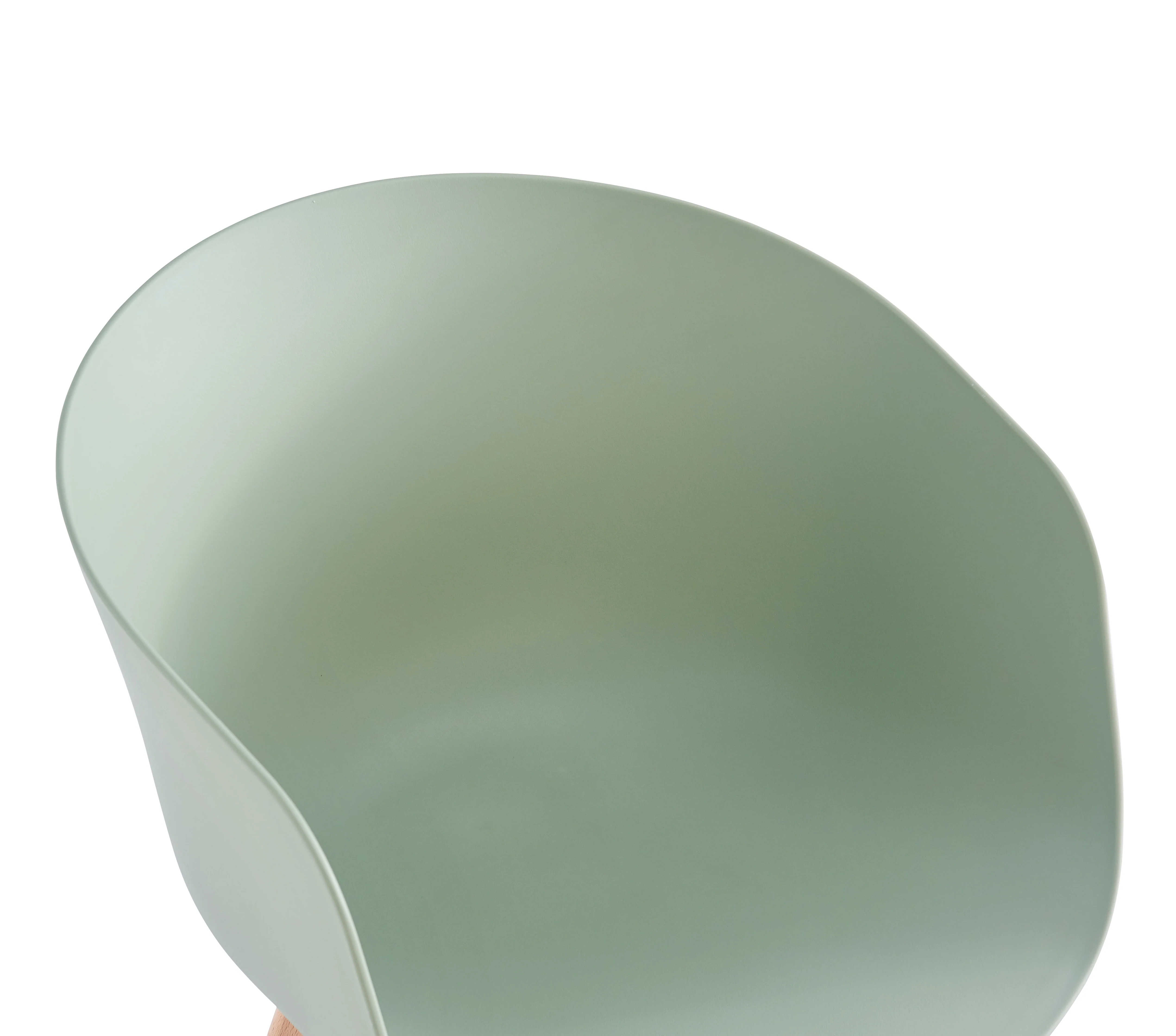 ALBORG - Lot de 4 chaises scandinaves en bois et polypropylène vert menthe - Image 6