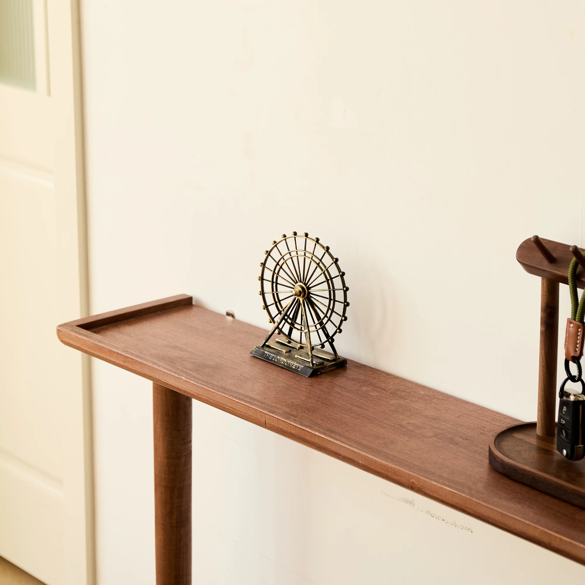 ALSTA - Console table murale scandinave en bois de noyer - Image 5