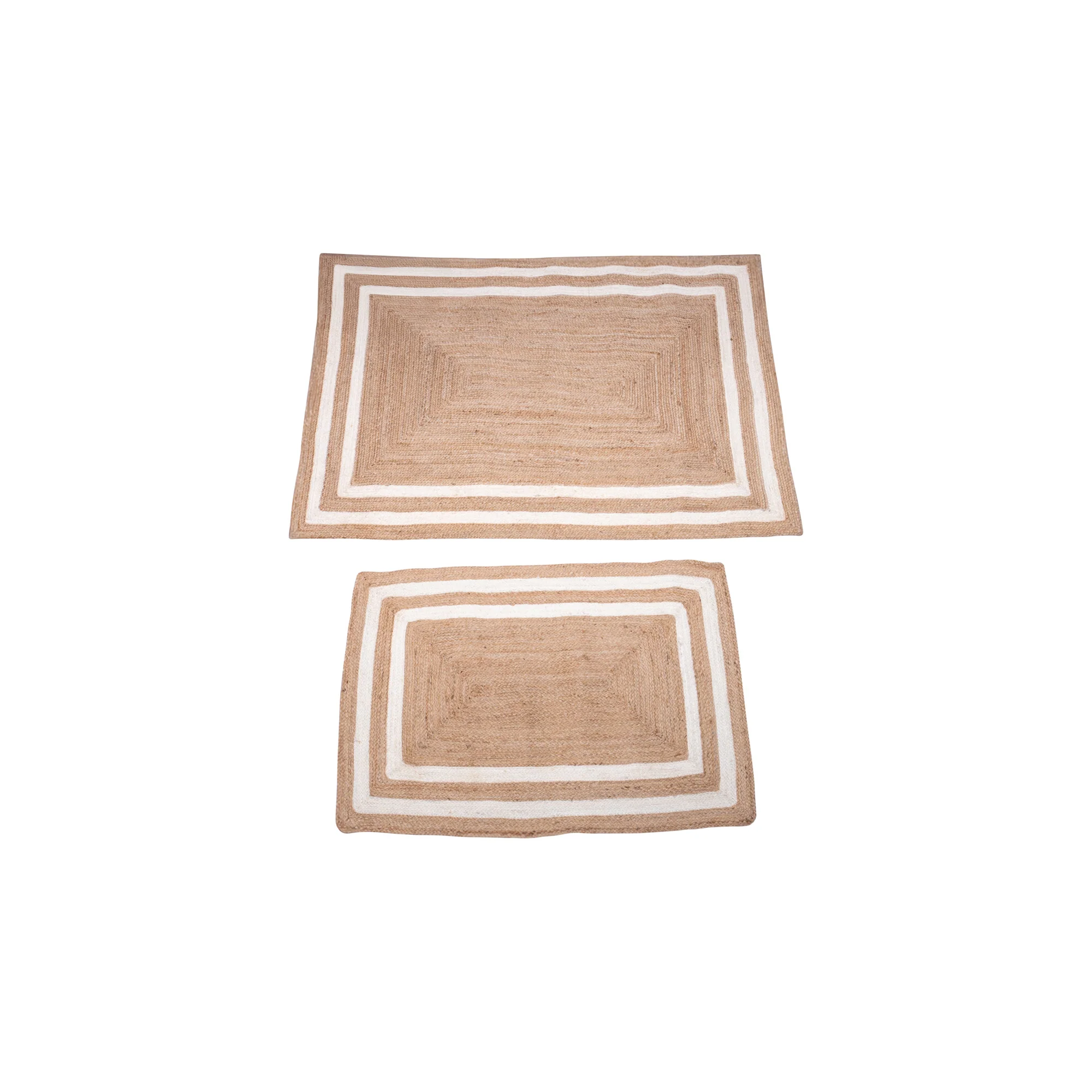 ALVA - Tapis rectangulaire en jute naturelle tissée marron 170 x 120 cm - Image 5