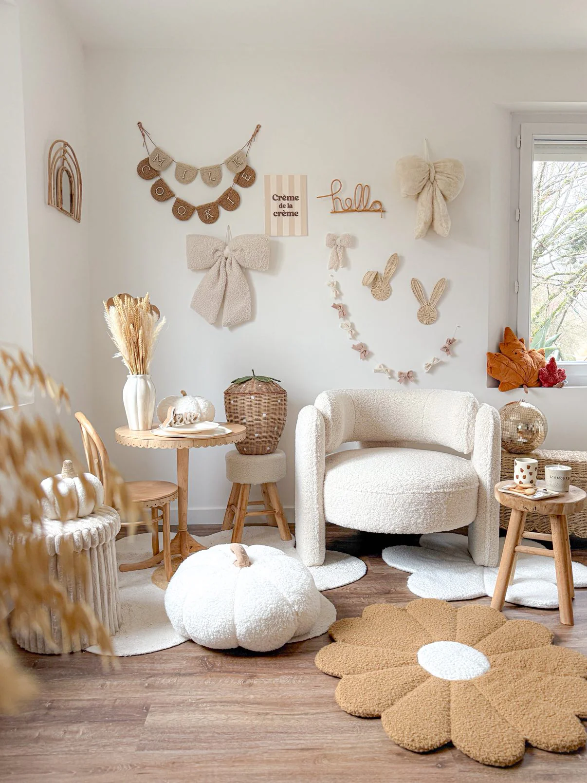 BANGUI - Fauteuil de salon en bouclettes blanches - Image 3