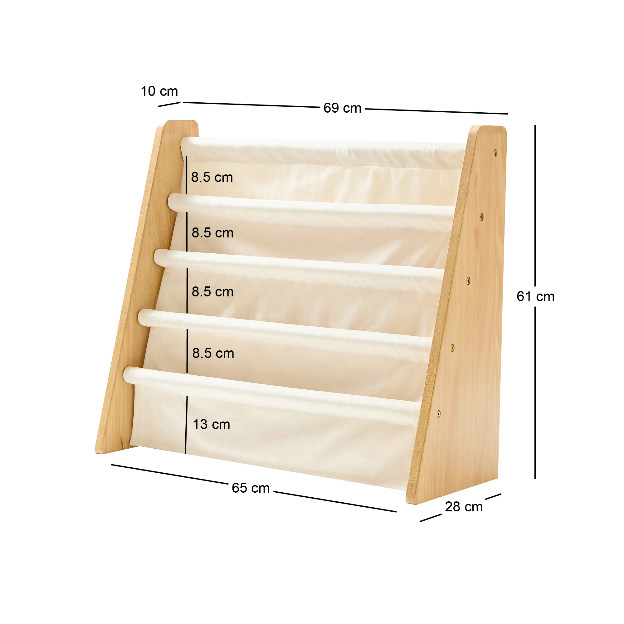 BILLUND - Etagère range-livres pour enfants en bois et tissu - Image 4