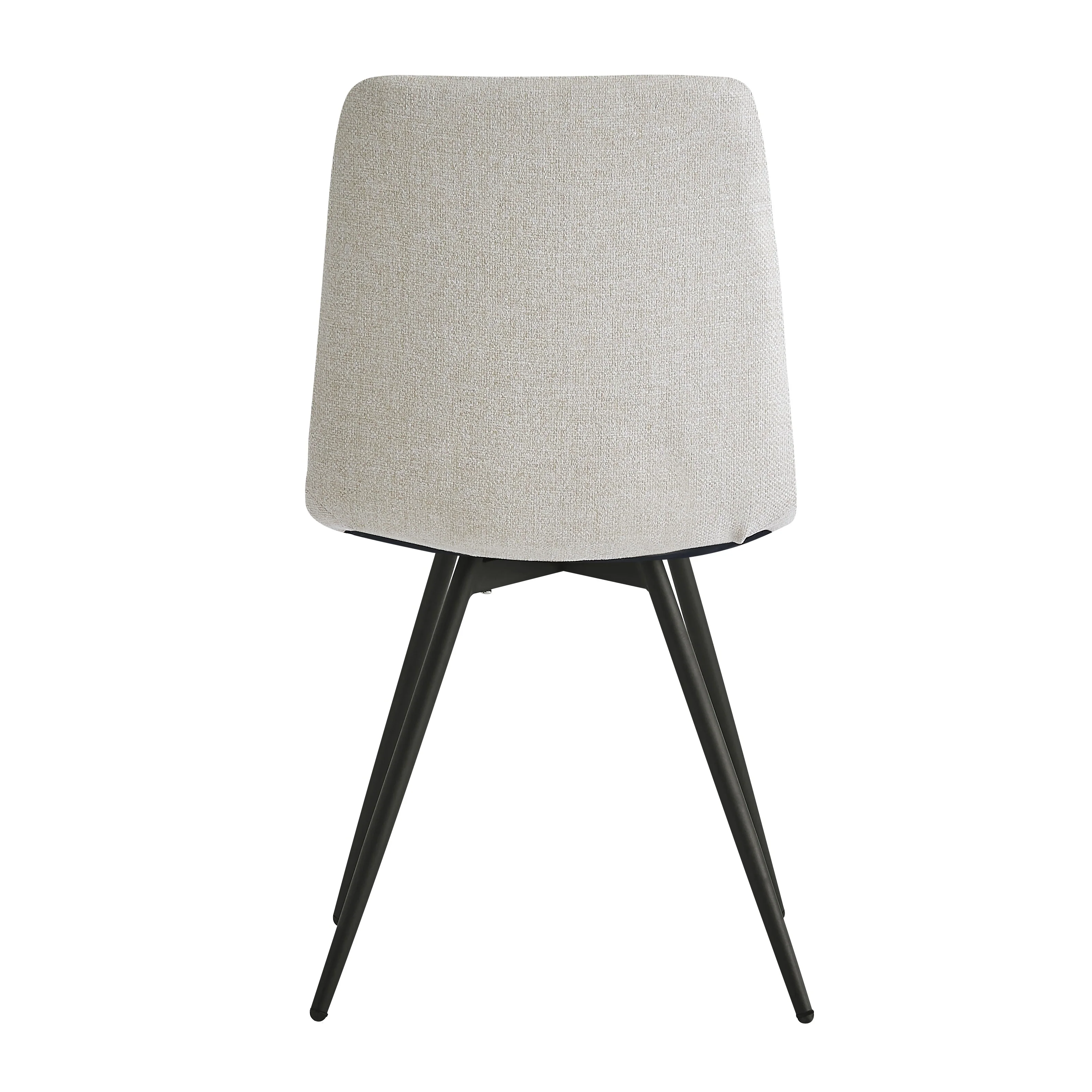 BJORN - Lot de 2 chaises en métal et tissu beige - Image 7