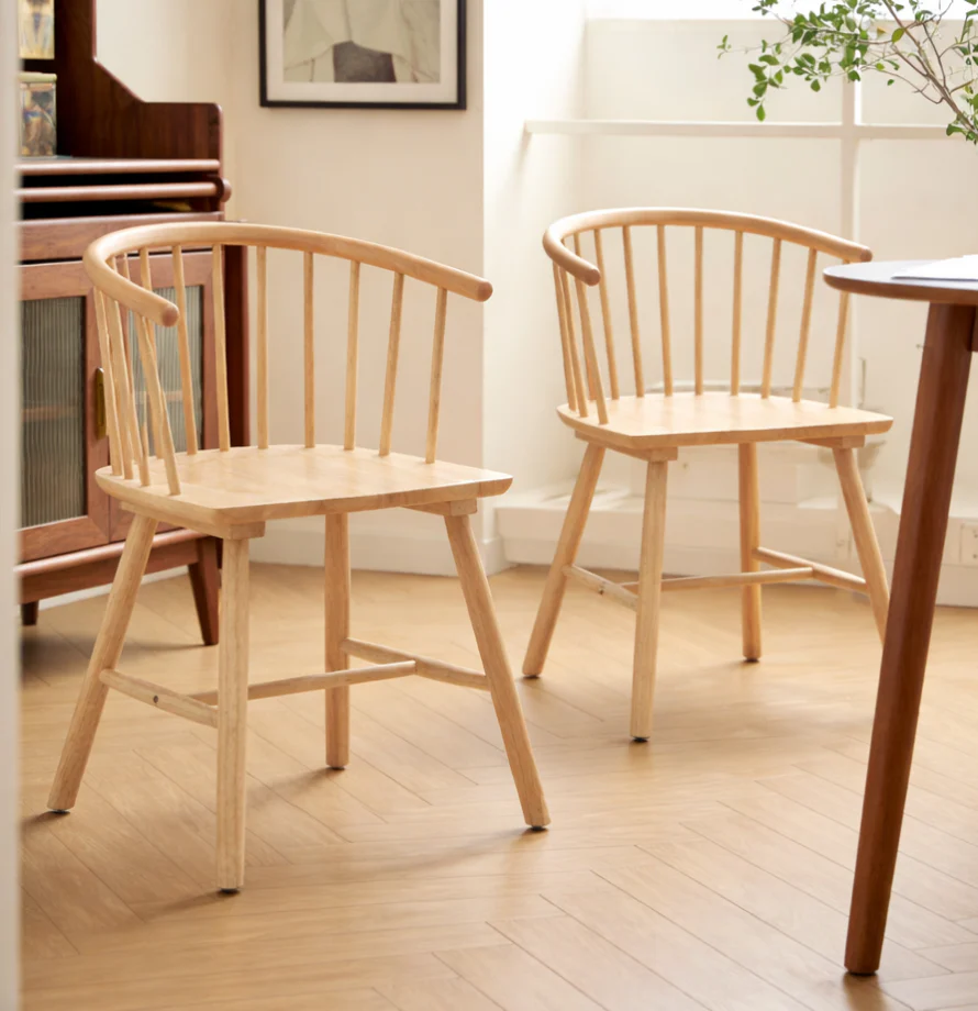BOGOTA - Lot de 2 chaises en bois massif - Image 2