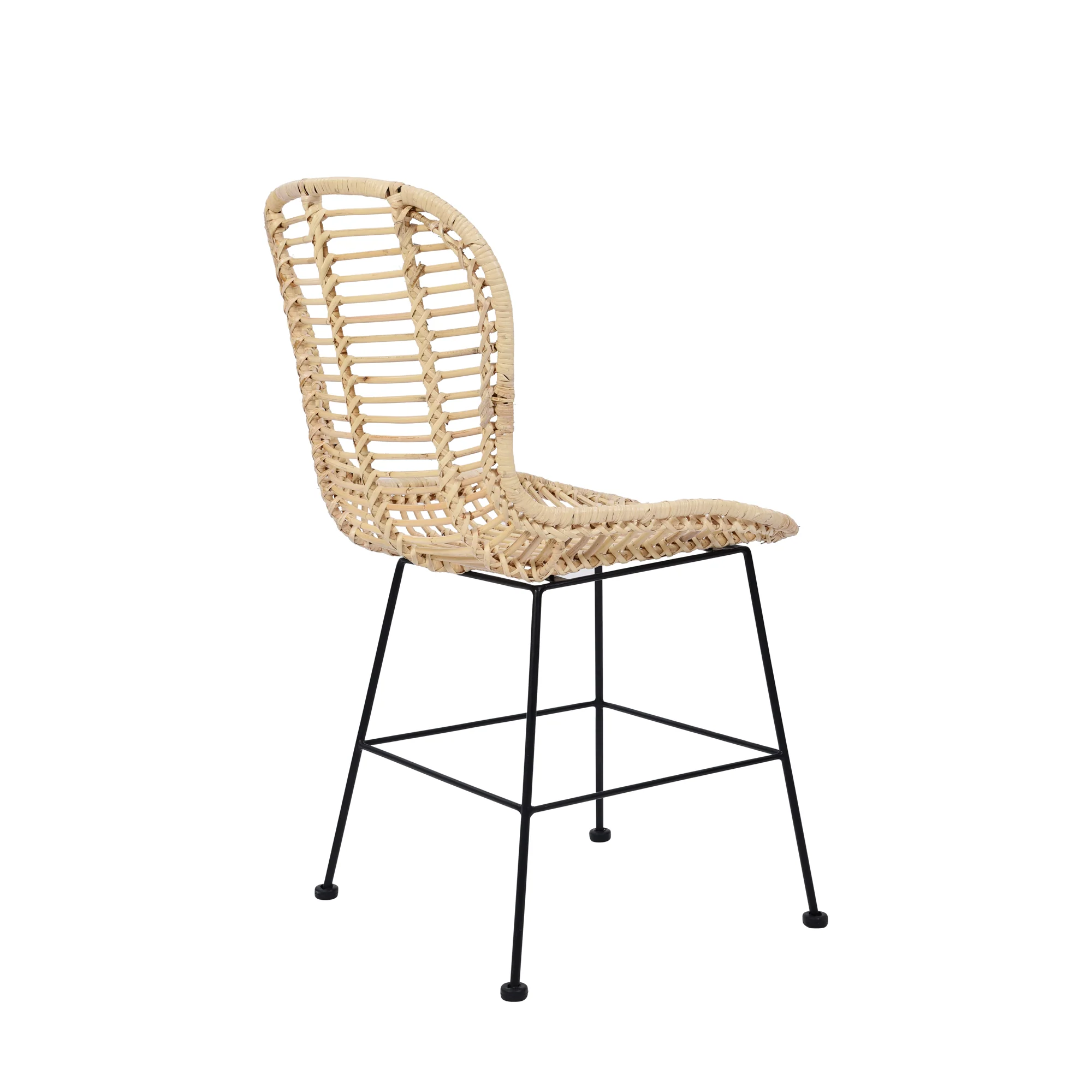 BORONG - Lot de 2 chaises de salle à manger design boheme en rotin naturel - Image 8