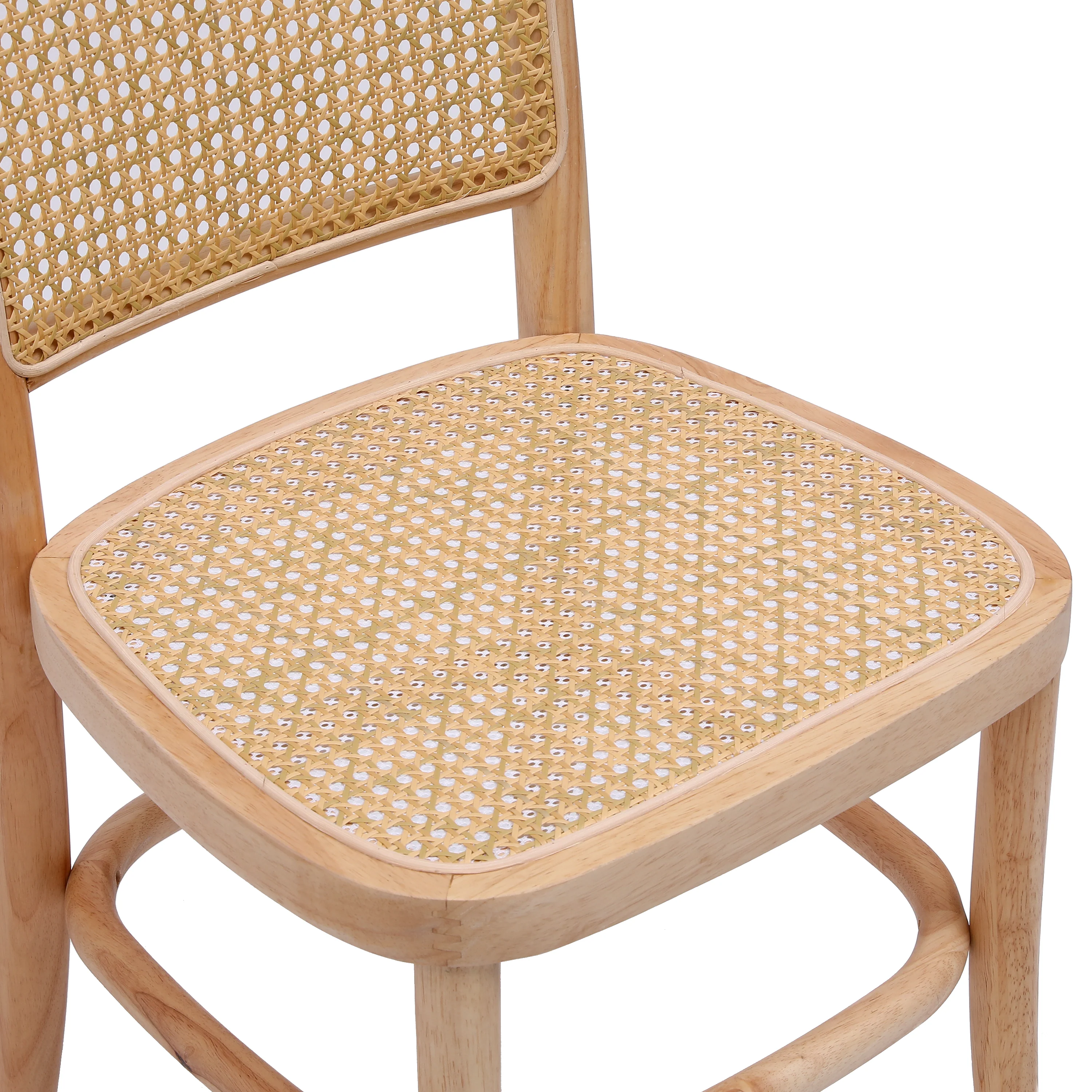 CARACAS - Lot de 2 chaises en bois massif et rotin naturel - Image 6