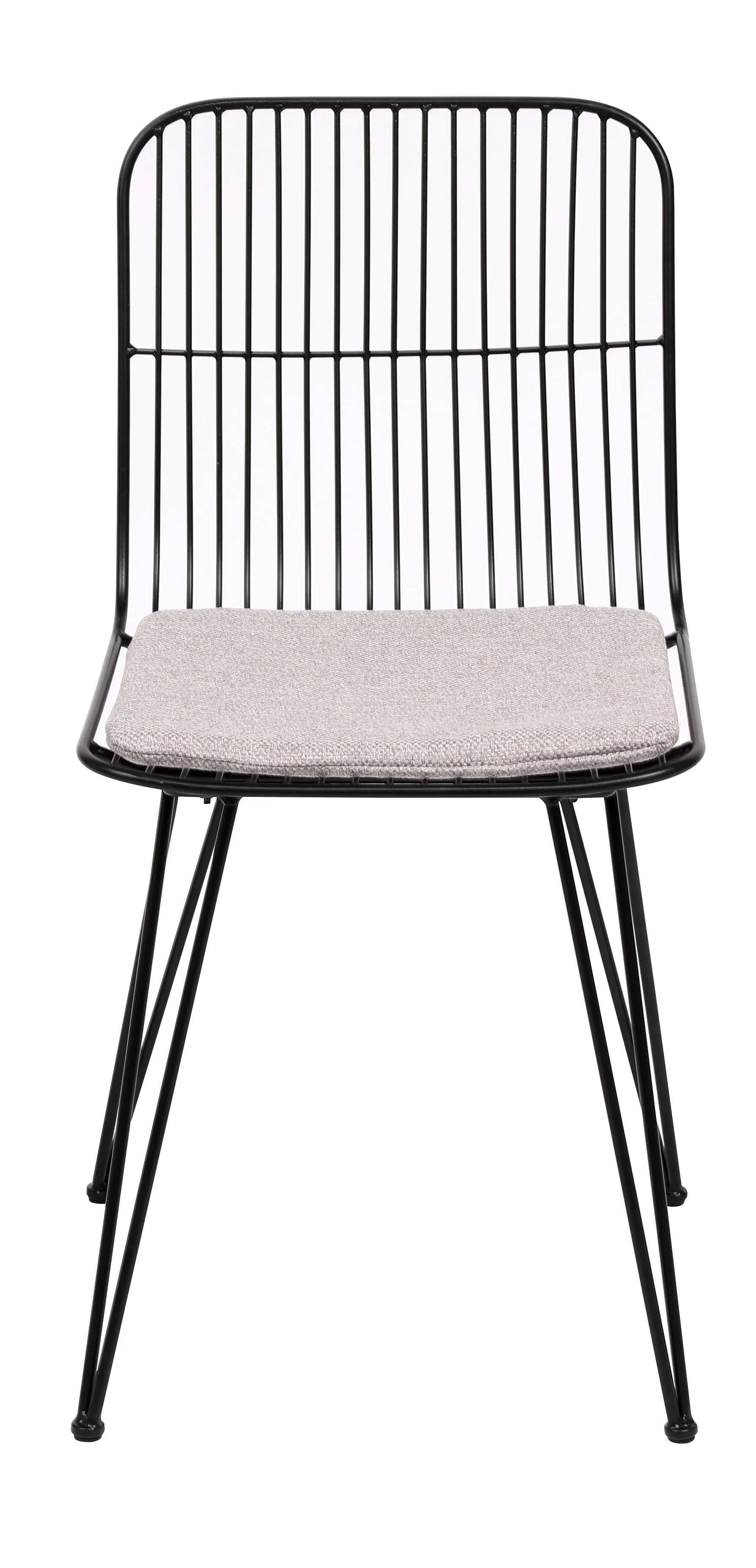 CHESTER - Lot de 2 chaises industrielles filaires en métal noir - Image 4