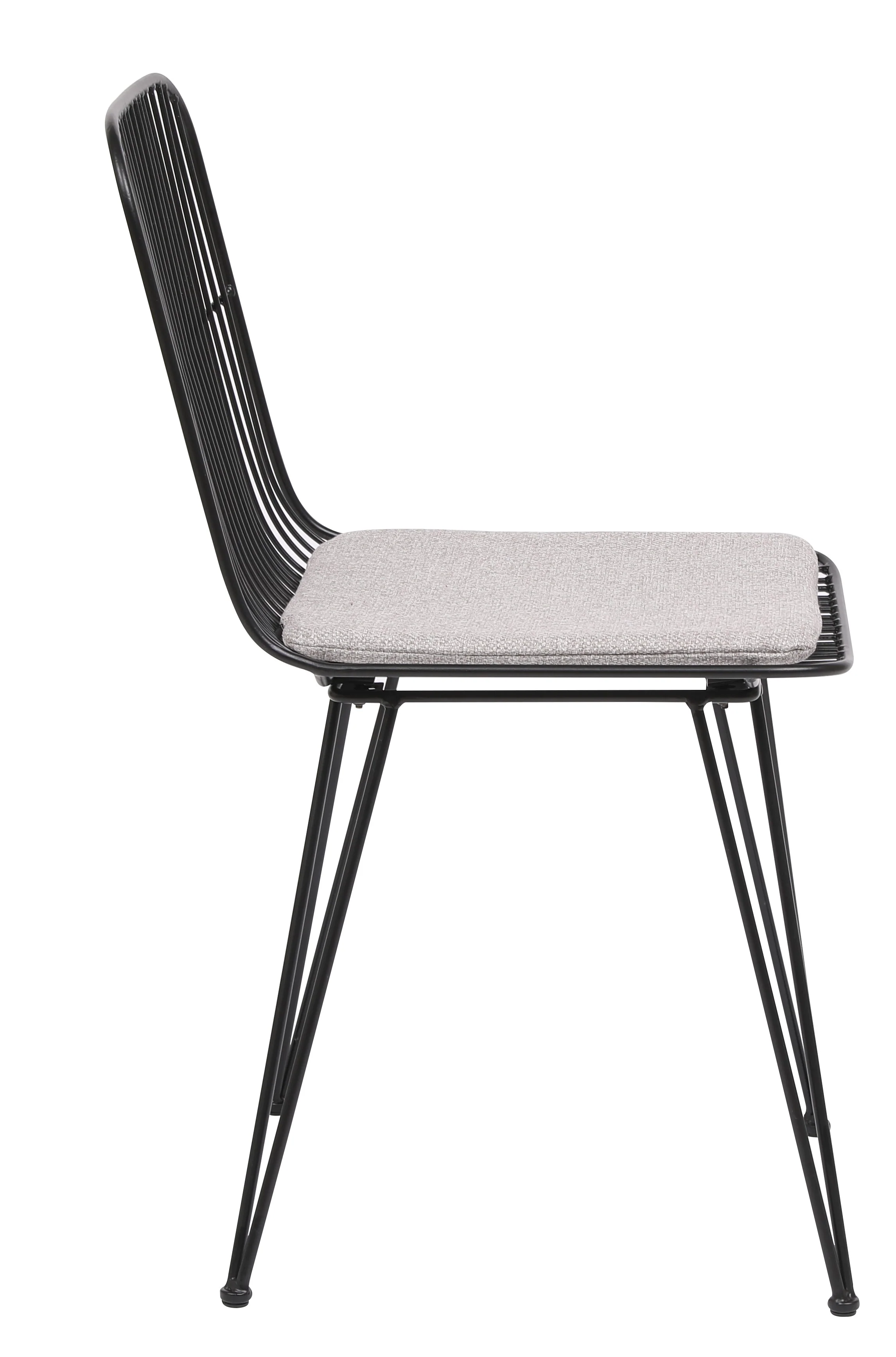 CHESTER - Lot de 2 chaises industrielles filaires en métal noir - Image 5