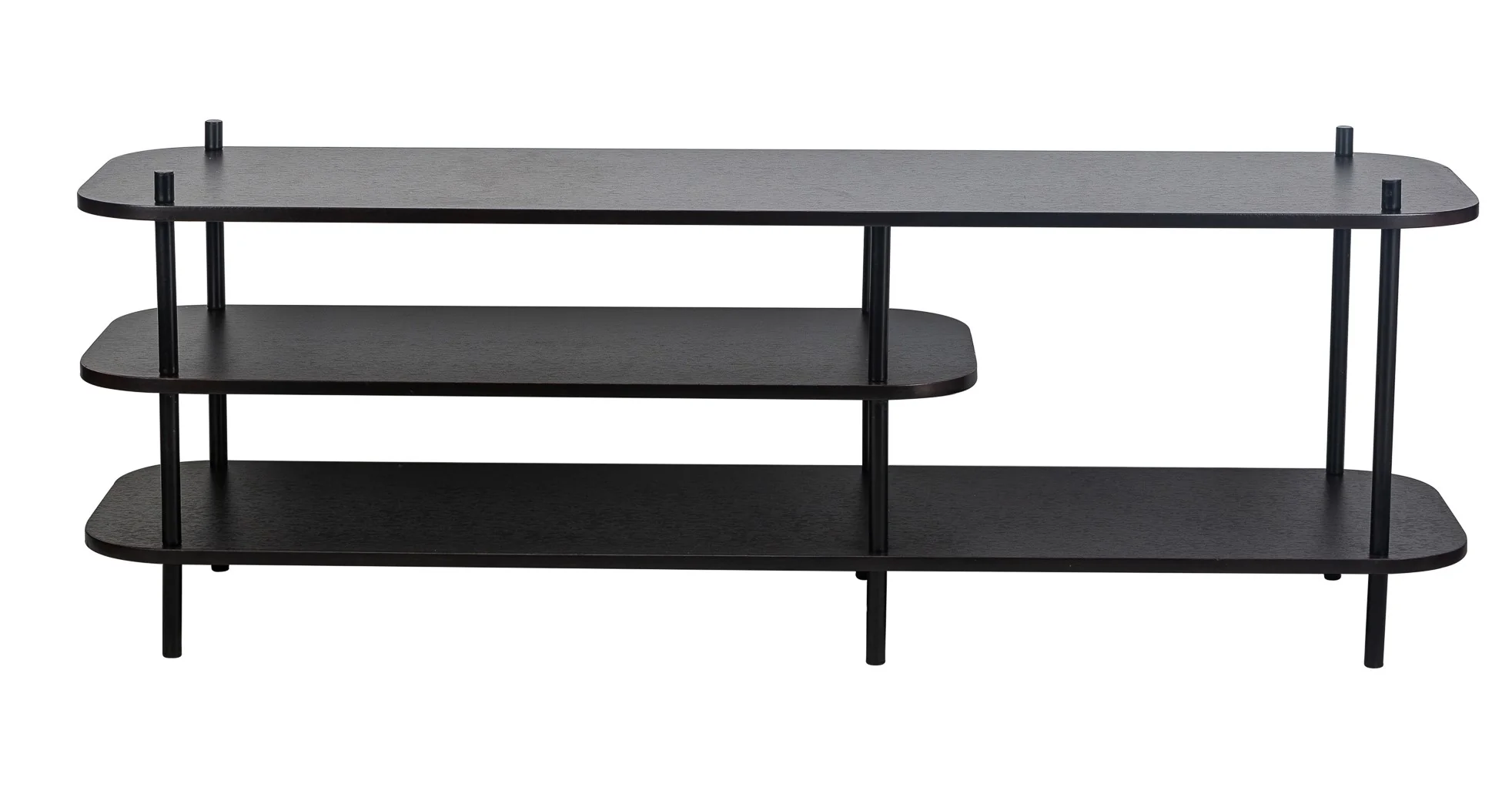 COLEMAN - Meuble TV style moderne en métal et bois noir - Image 6