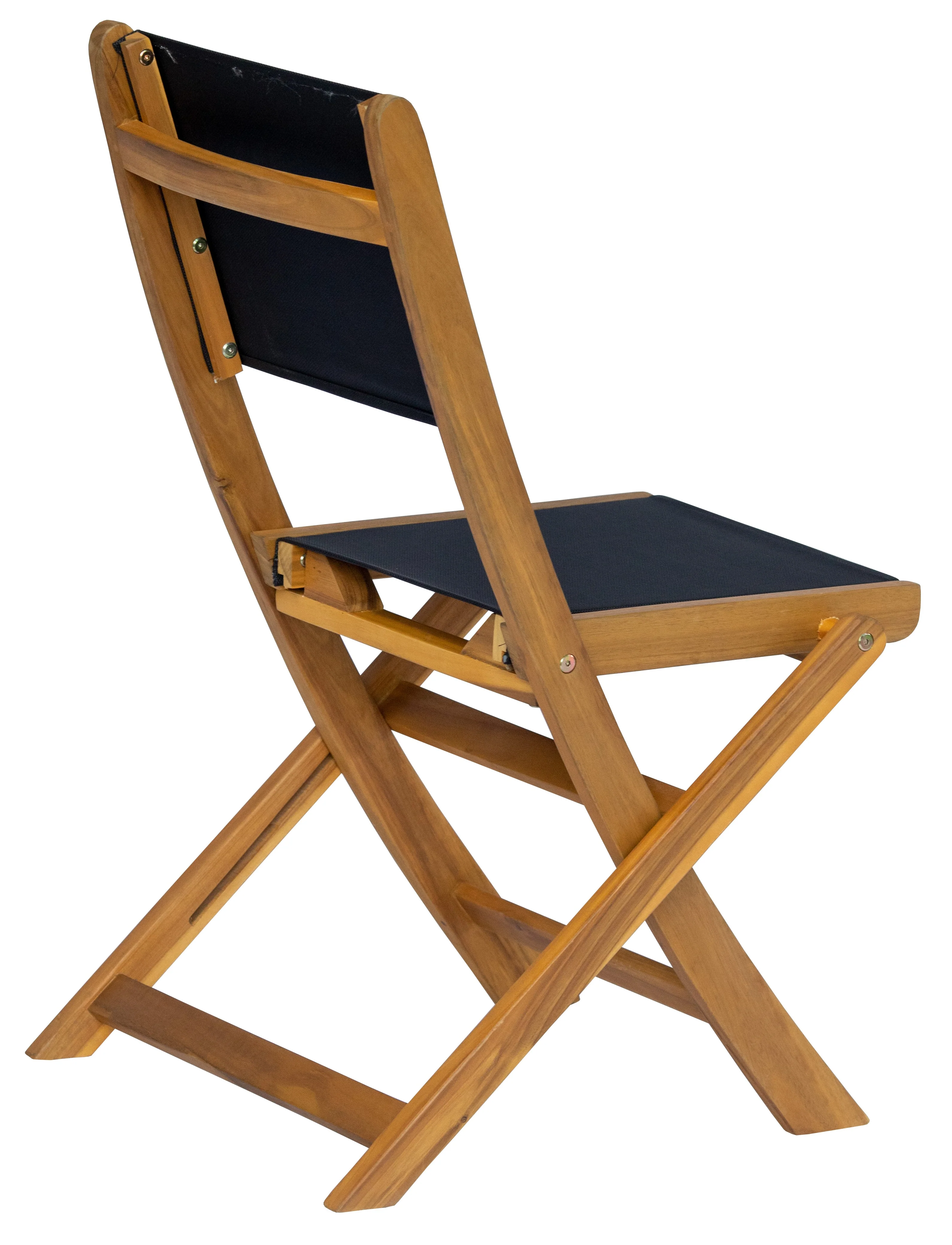 CURITIBA - Lot de 2 chaises de jardin en acacia et textilene - Image 5