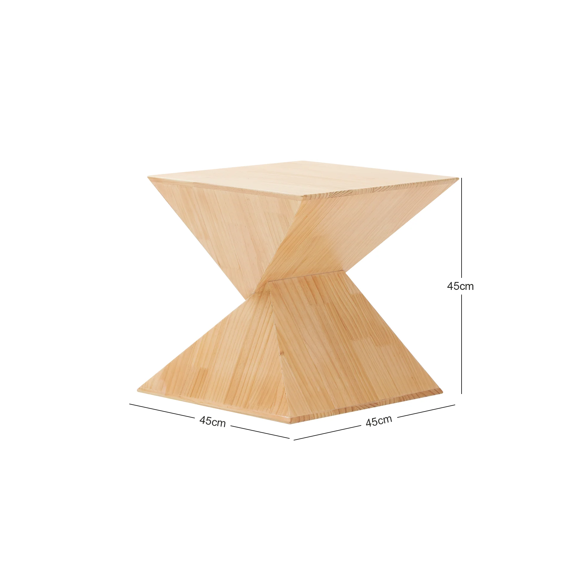 EMDEN - Table d'appoint en bois de pin massif naturel - Image 4