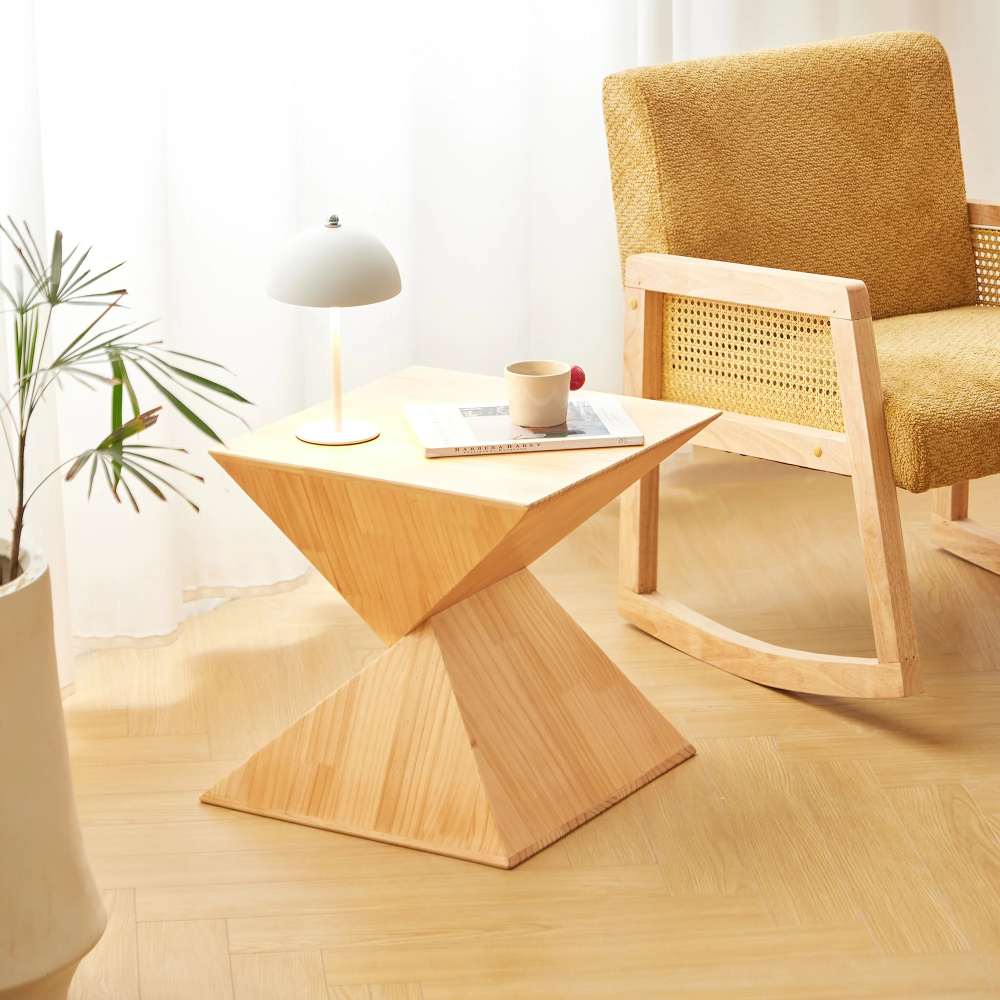 EMDEN - Table d'appoint en bois de pin massif naturel - Image 6