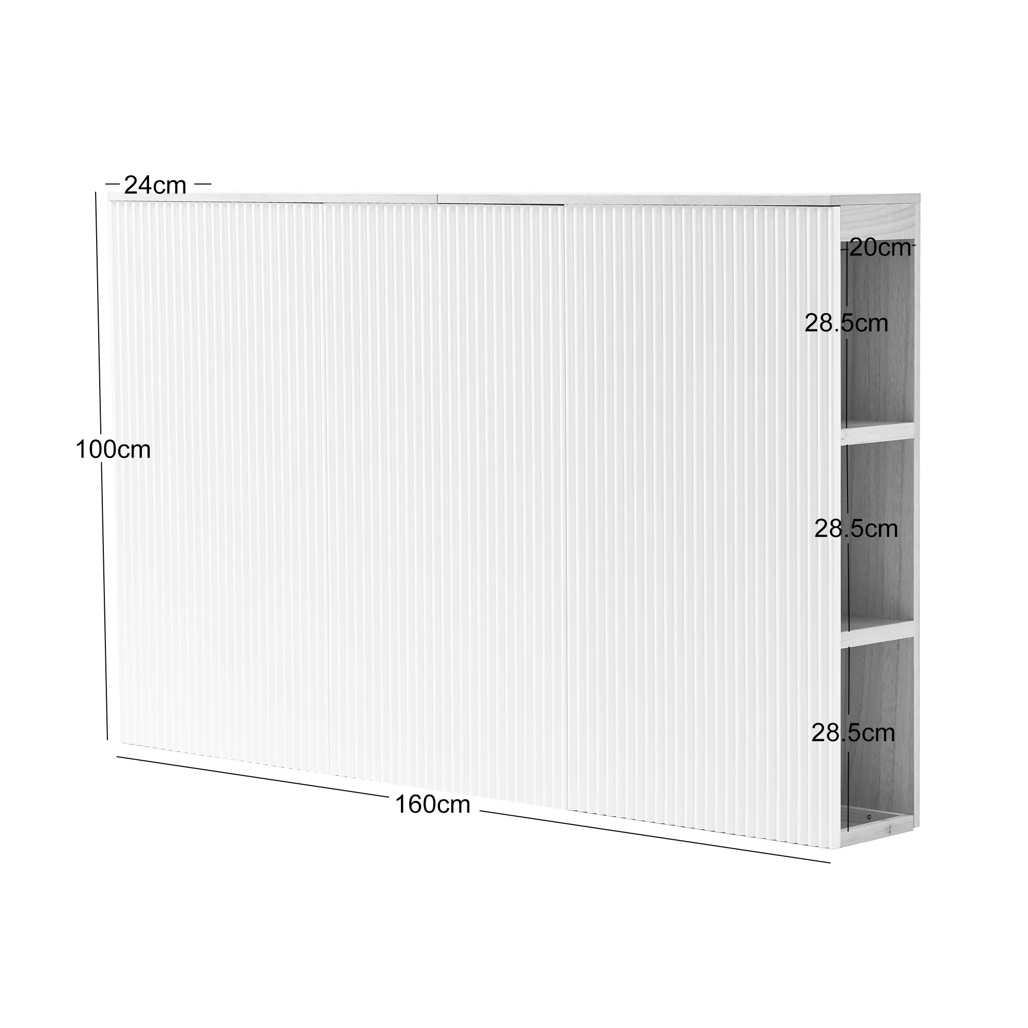 ESLOV - Tête de lit 160 en bois avec rangements - Image 3