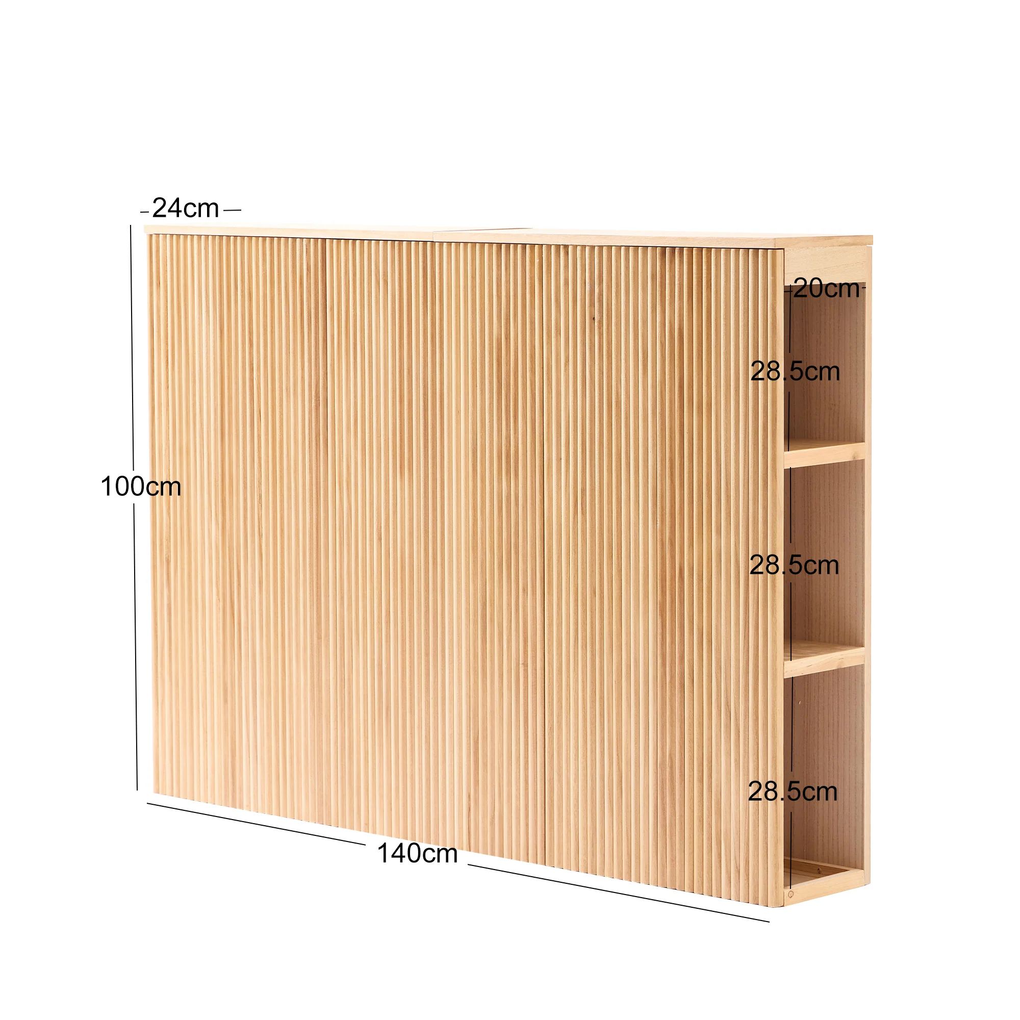 ESLOV - Tête de lit 140 en bois avec rangements - Image 5