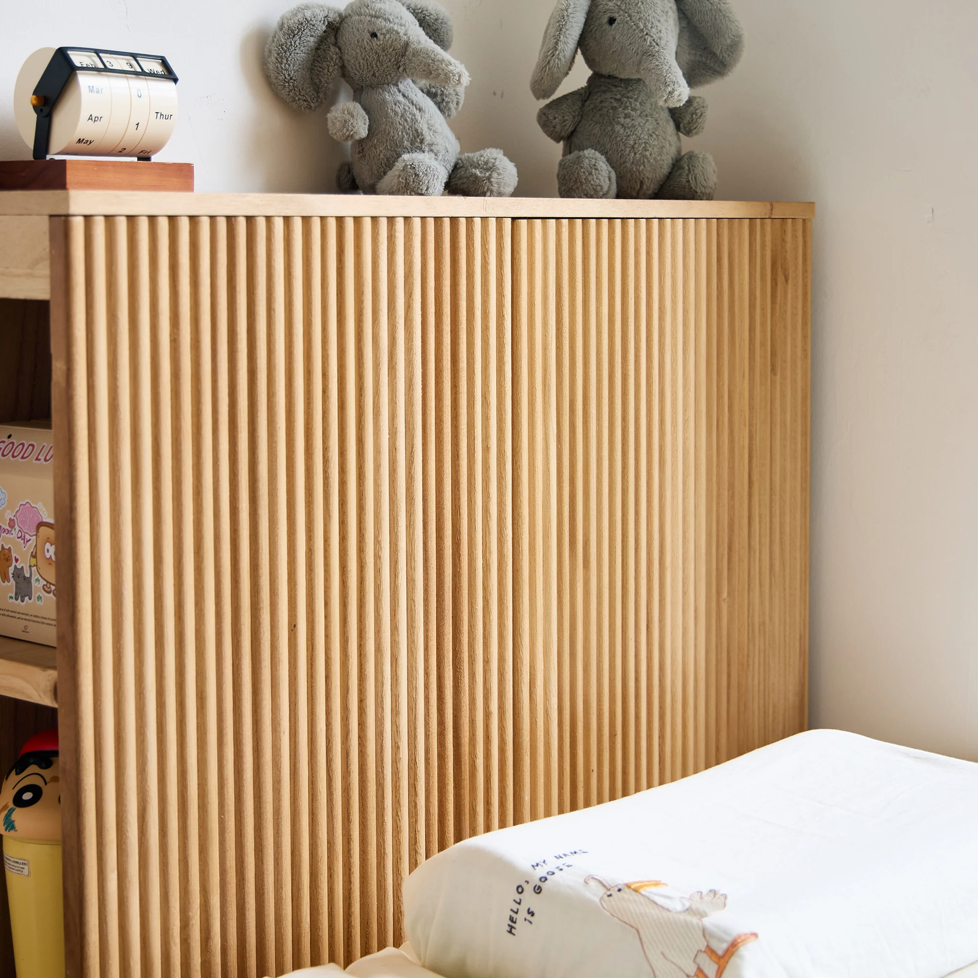 ESLOV - Tête de lit 90 en bois avec rangements - Image 5
