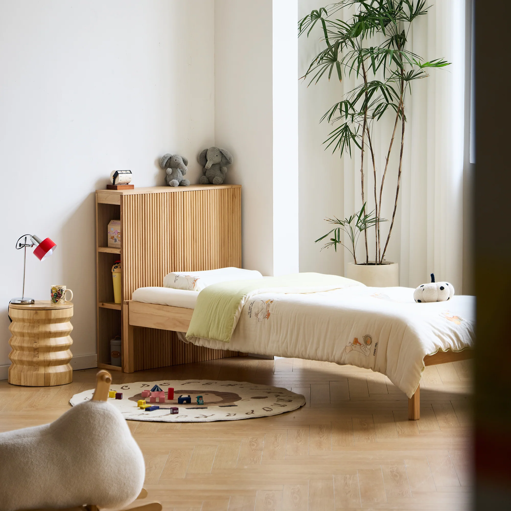 ESLOV - Tête de lit 90 en bois avec rangements - Image 6