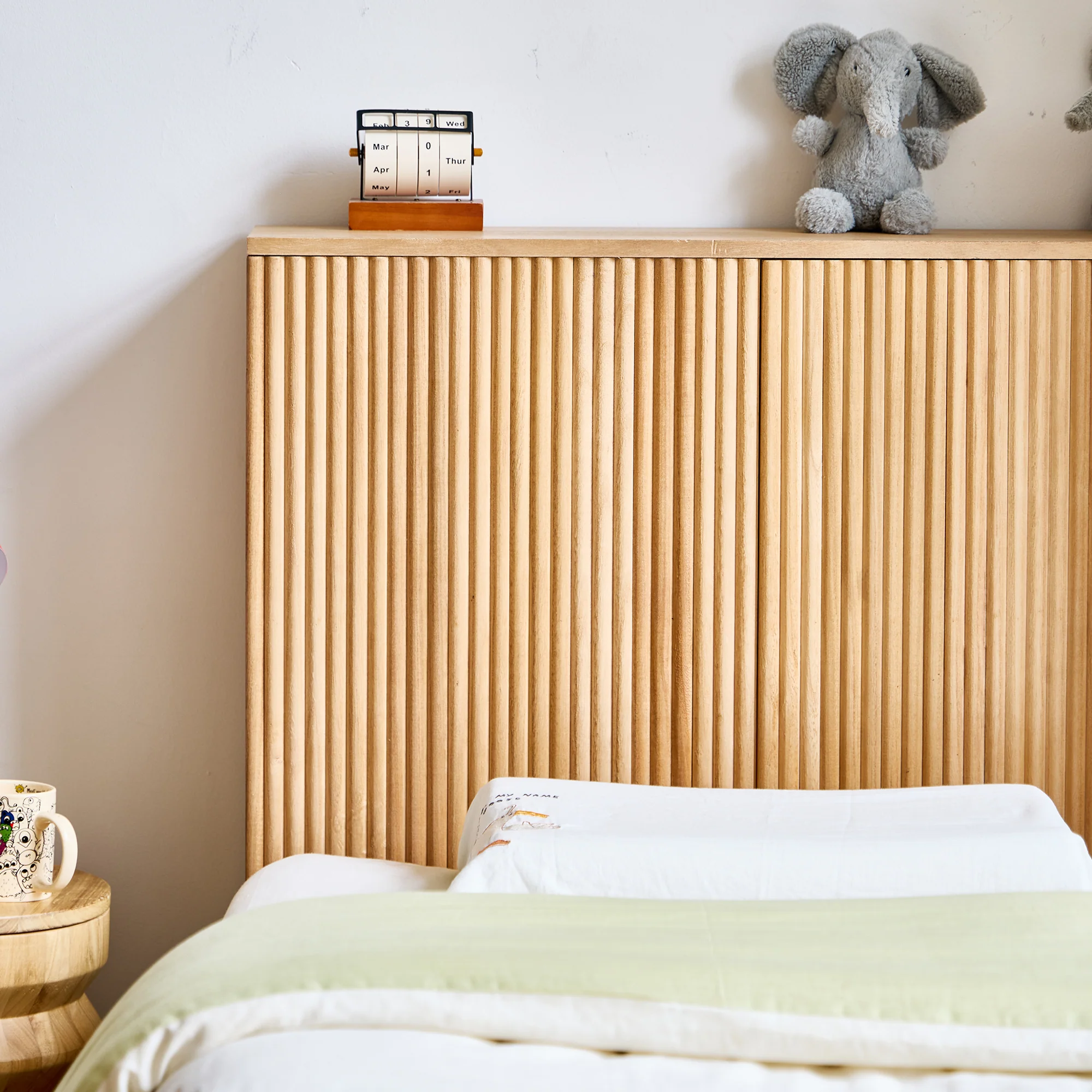 ESLOV - Tête de lit 90 en bois avec rangements - Image 9
