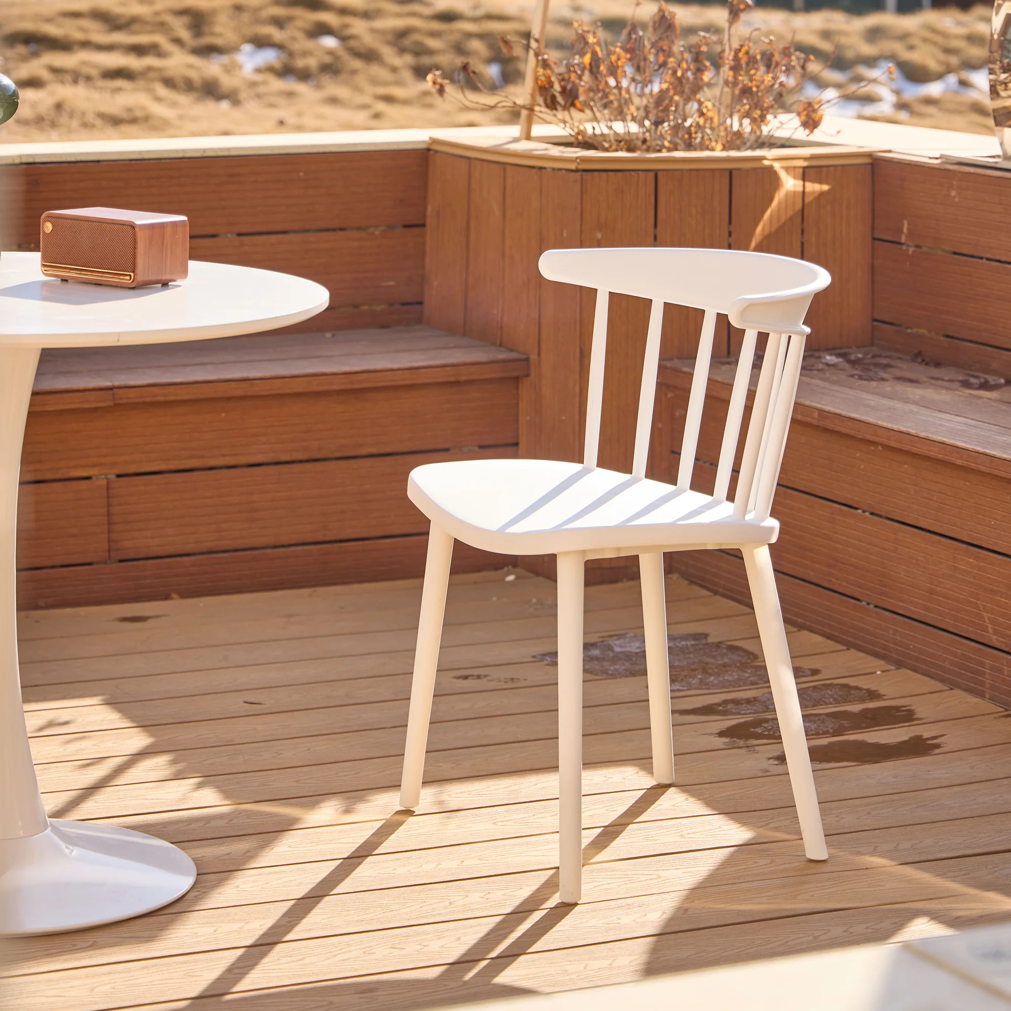 EXCHANGE - Lot de 4 chaises interieur exterieur blanc - Image 2
