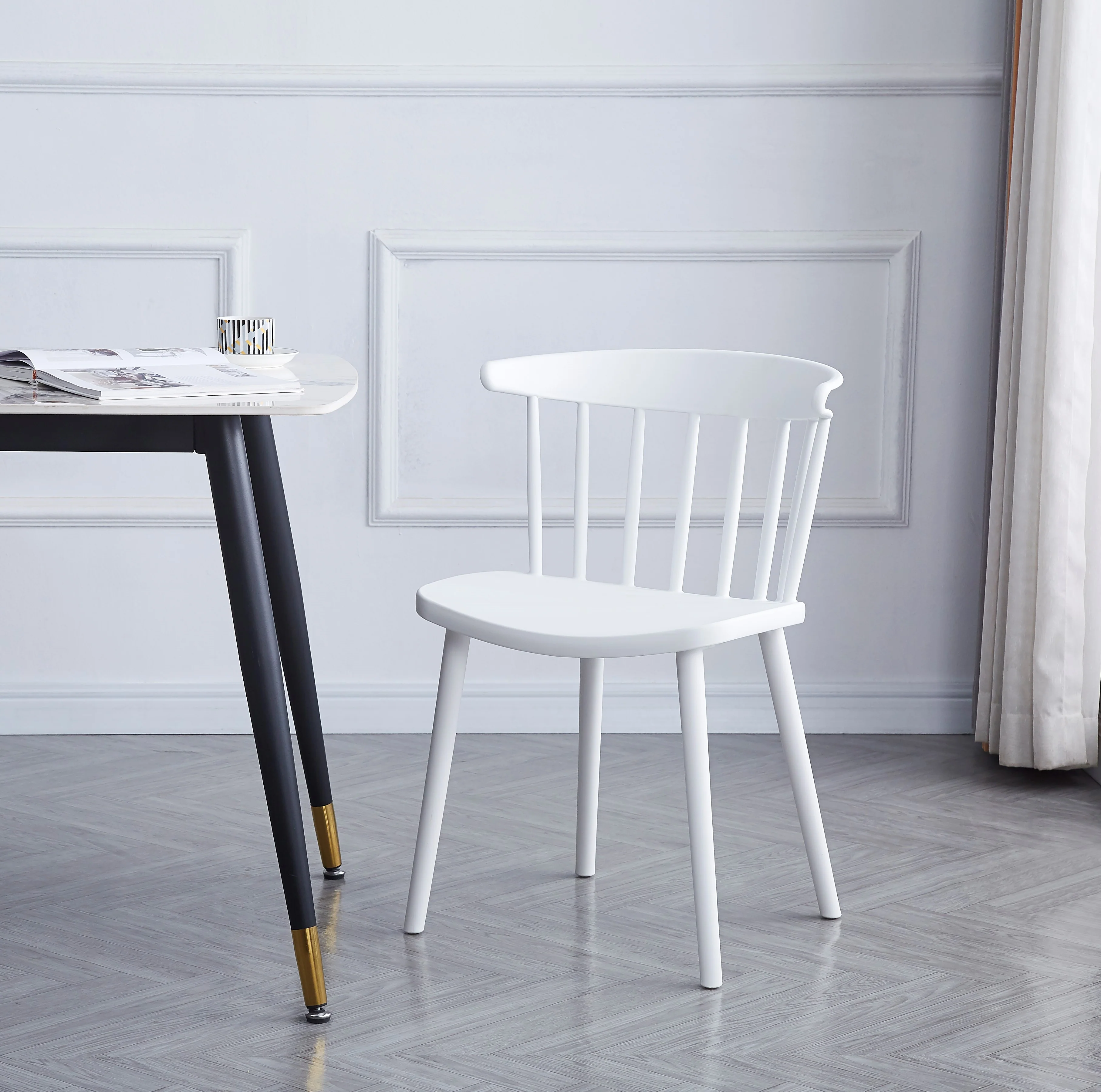 EXCHANGE - Lot de 4 chaises interieur exterieur blanc - Image 4