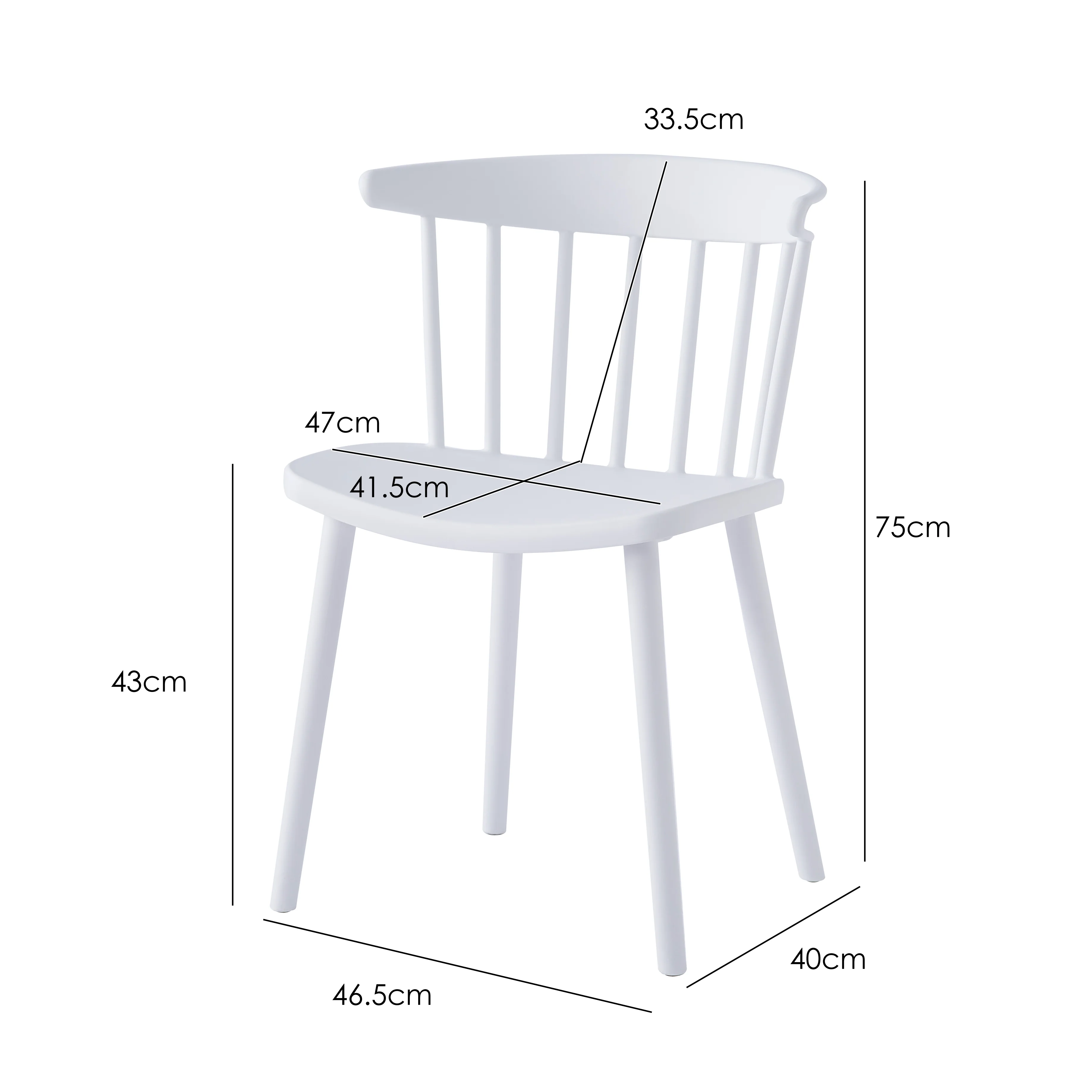 EXCHANGE - Lot de 4 chaises interieur exterieur blanc - Image 5
