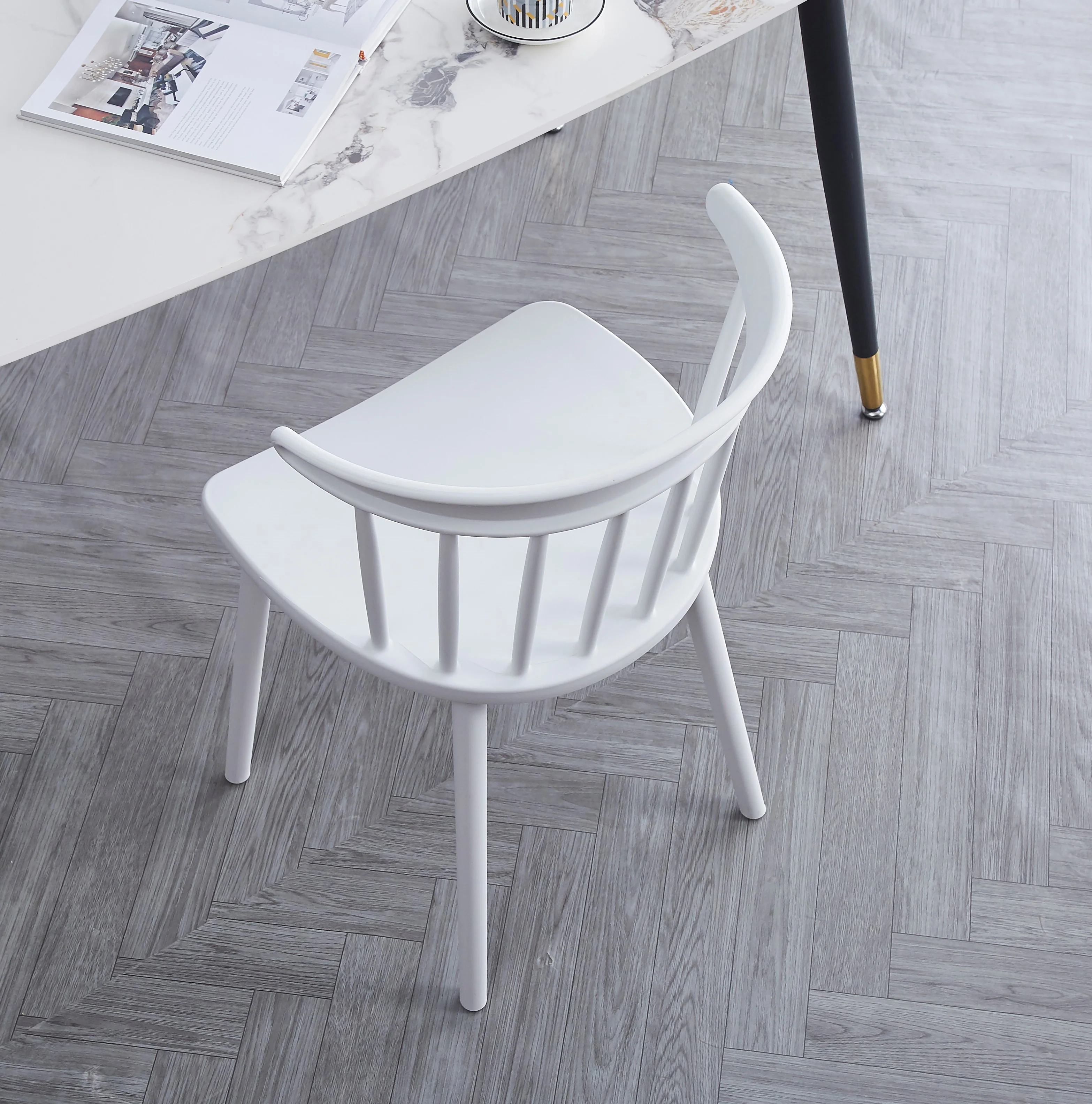 EXCHANGE - Lot de 4 chaises interieur exterieur blanc - Image 8