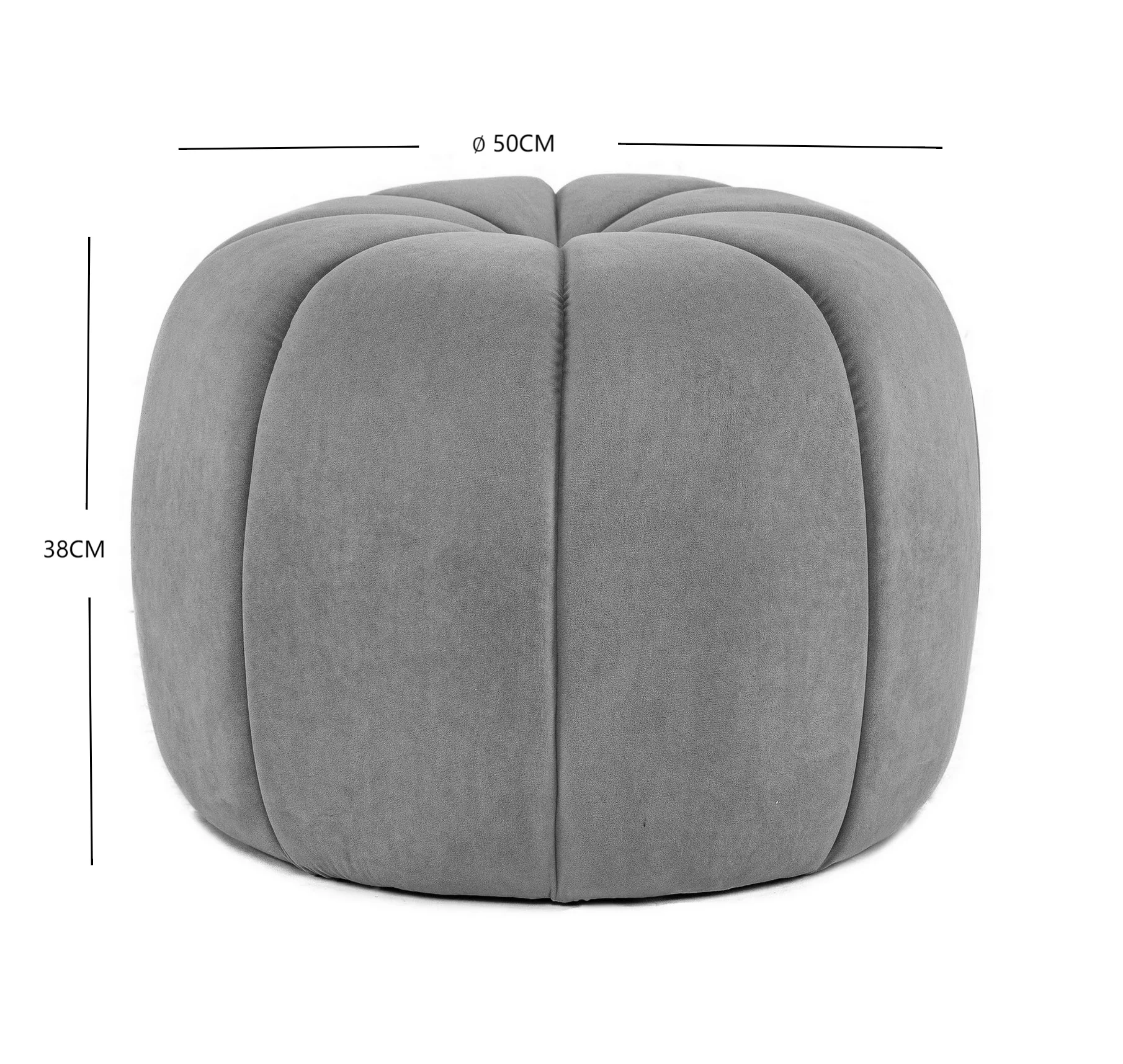 FJORD - Pouf en bouclettes blanches avec rayures - Image 5