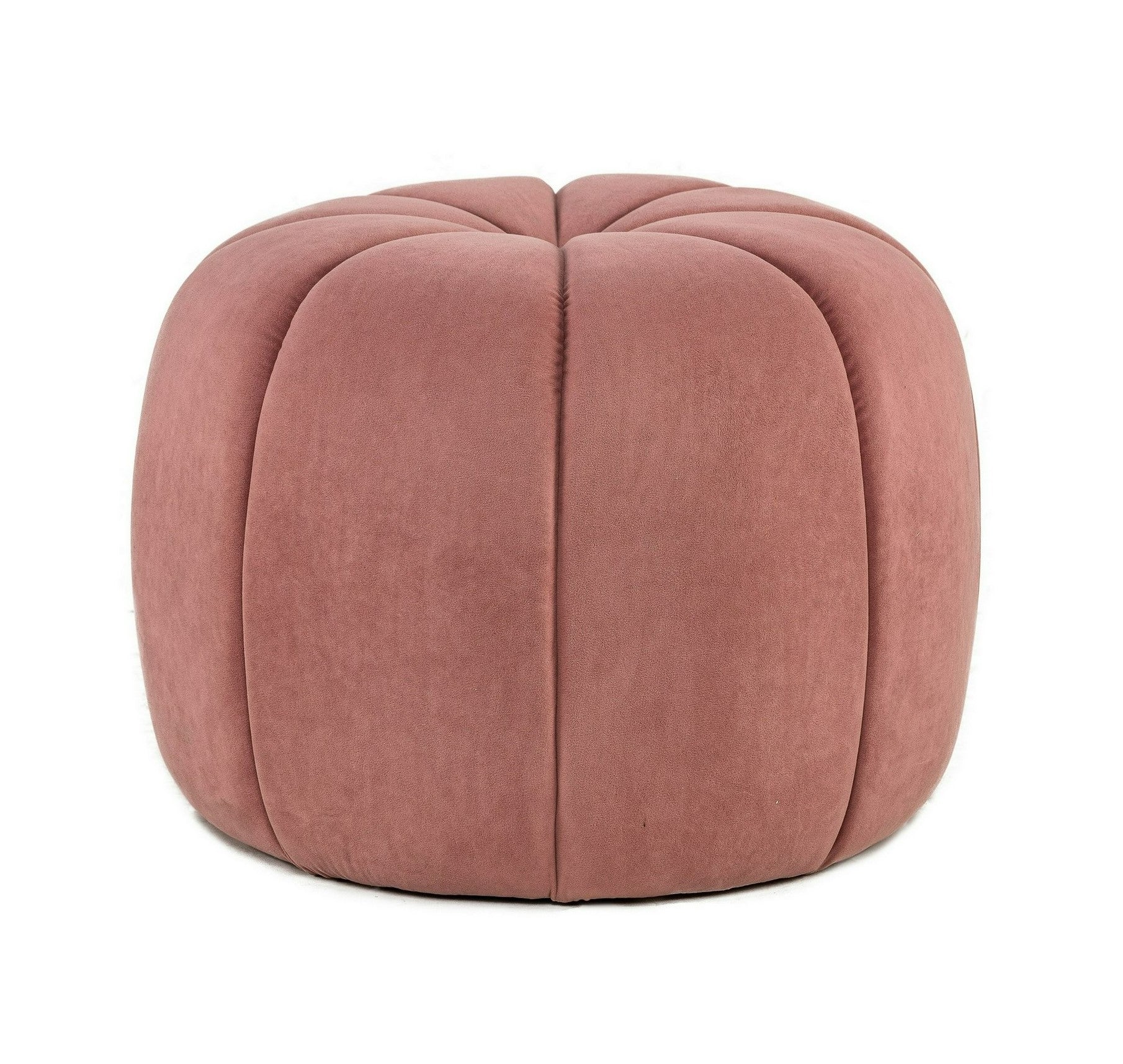 FJORD - Pouf en velours rose avec rayures - Image 5