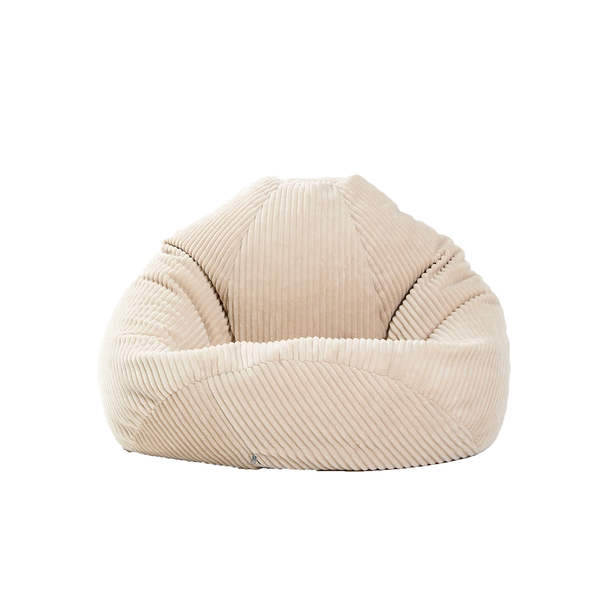 FLOBY - Pouf en velours côtelé beige - Image 6