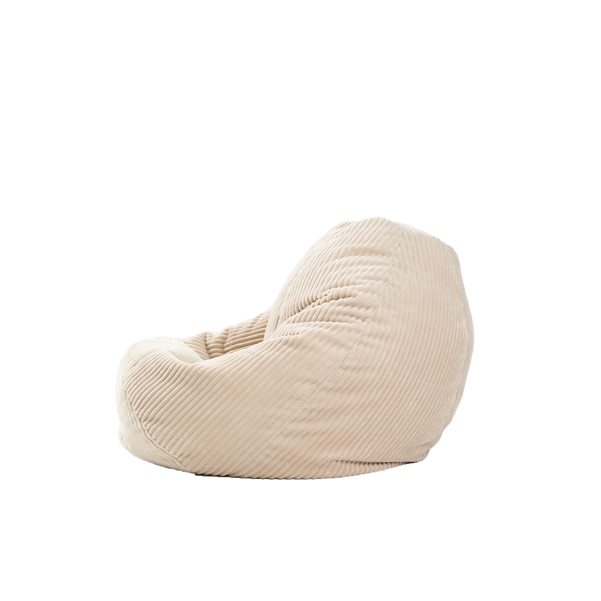 FLOBY - Pouf en velours côtelé beige - Image 7