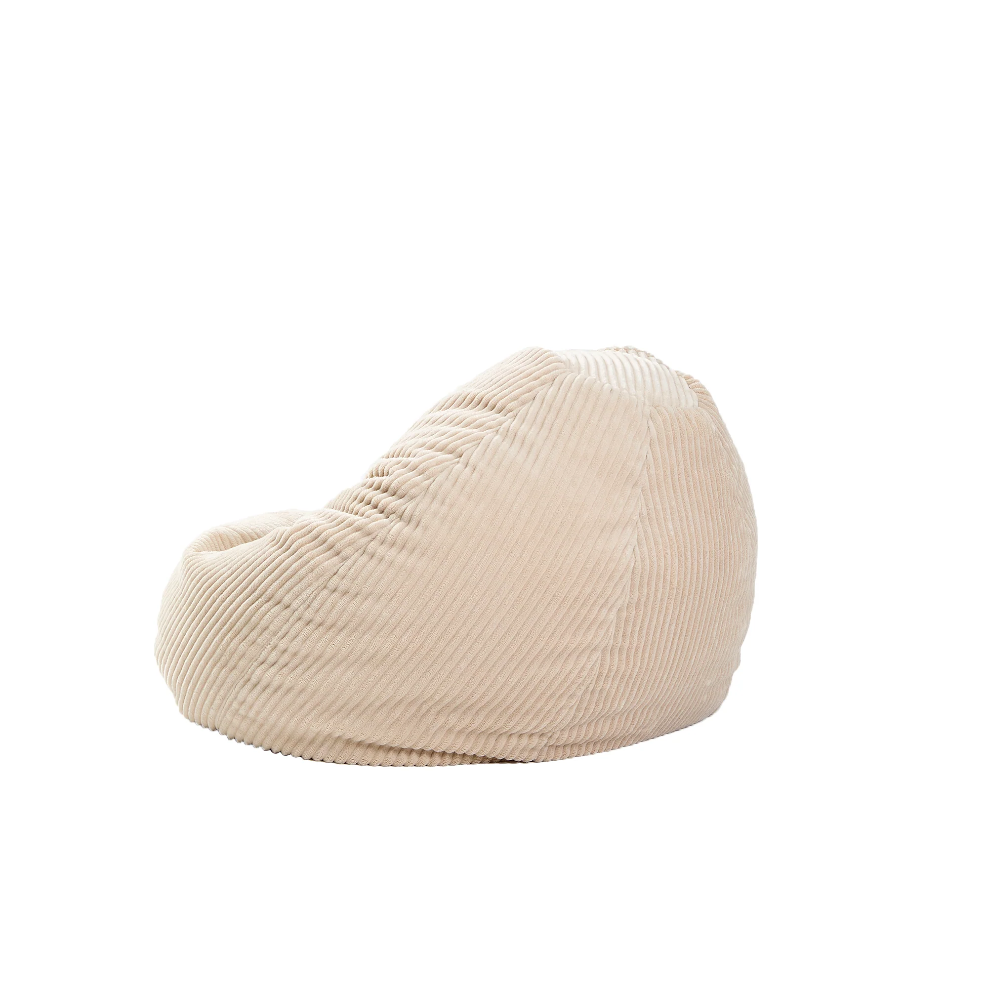FLOBY - Pouf en velours côtelé beige - Image 8