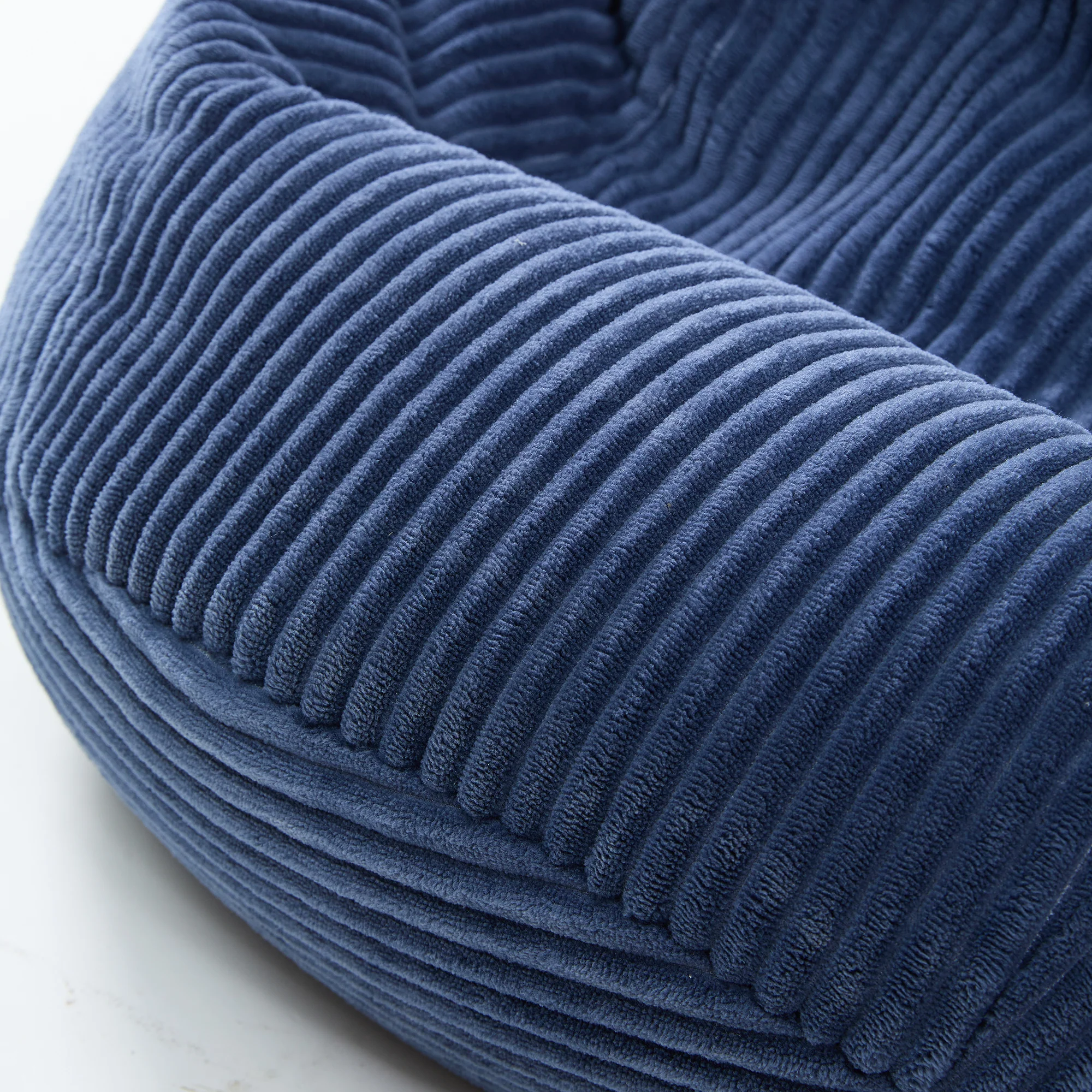 FLOBY - Pouf en velours côtelé bleu - Image 8