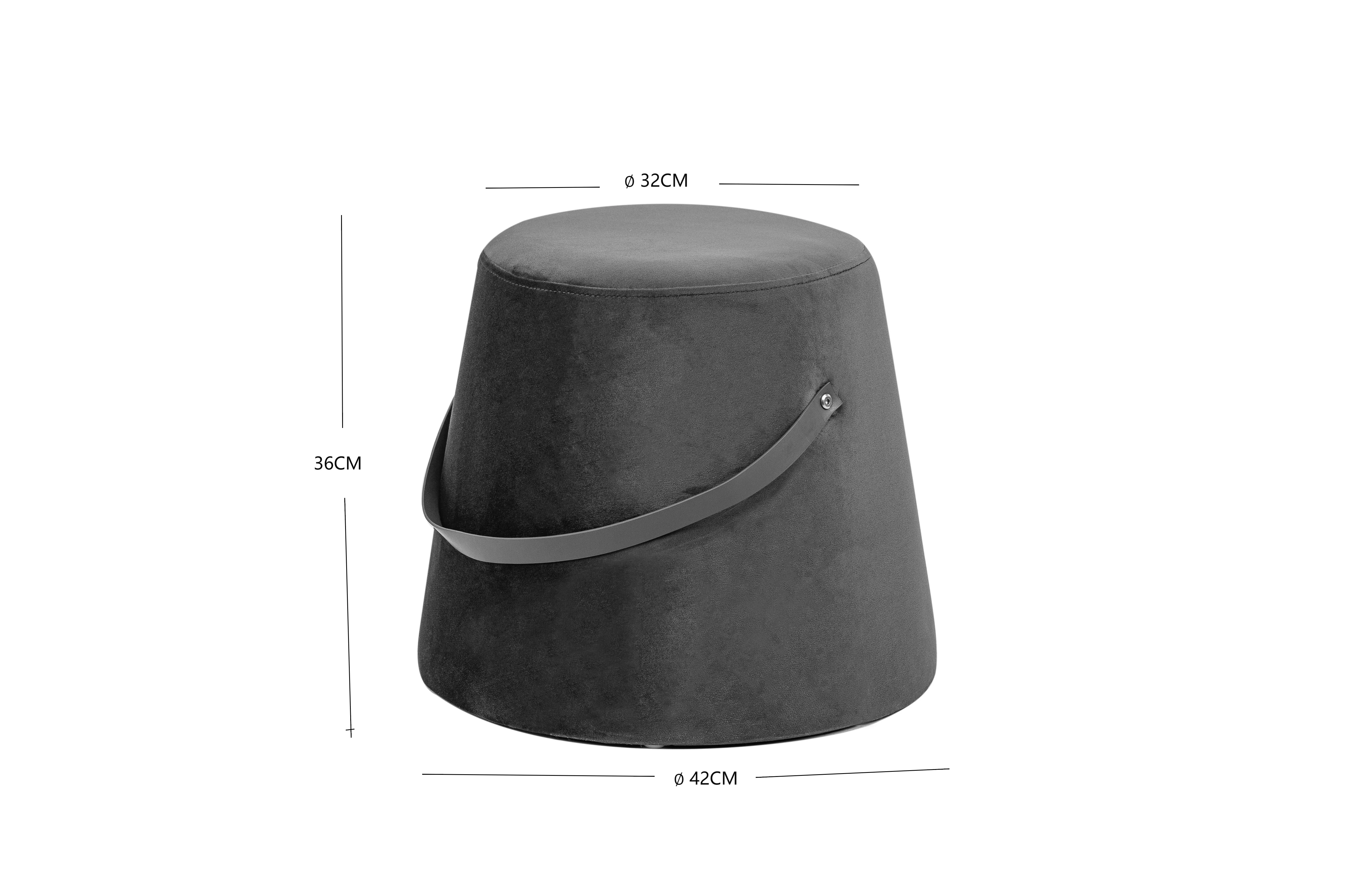 FUJI - Pouf en bouclettes blanc avec corde - Image 3