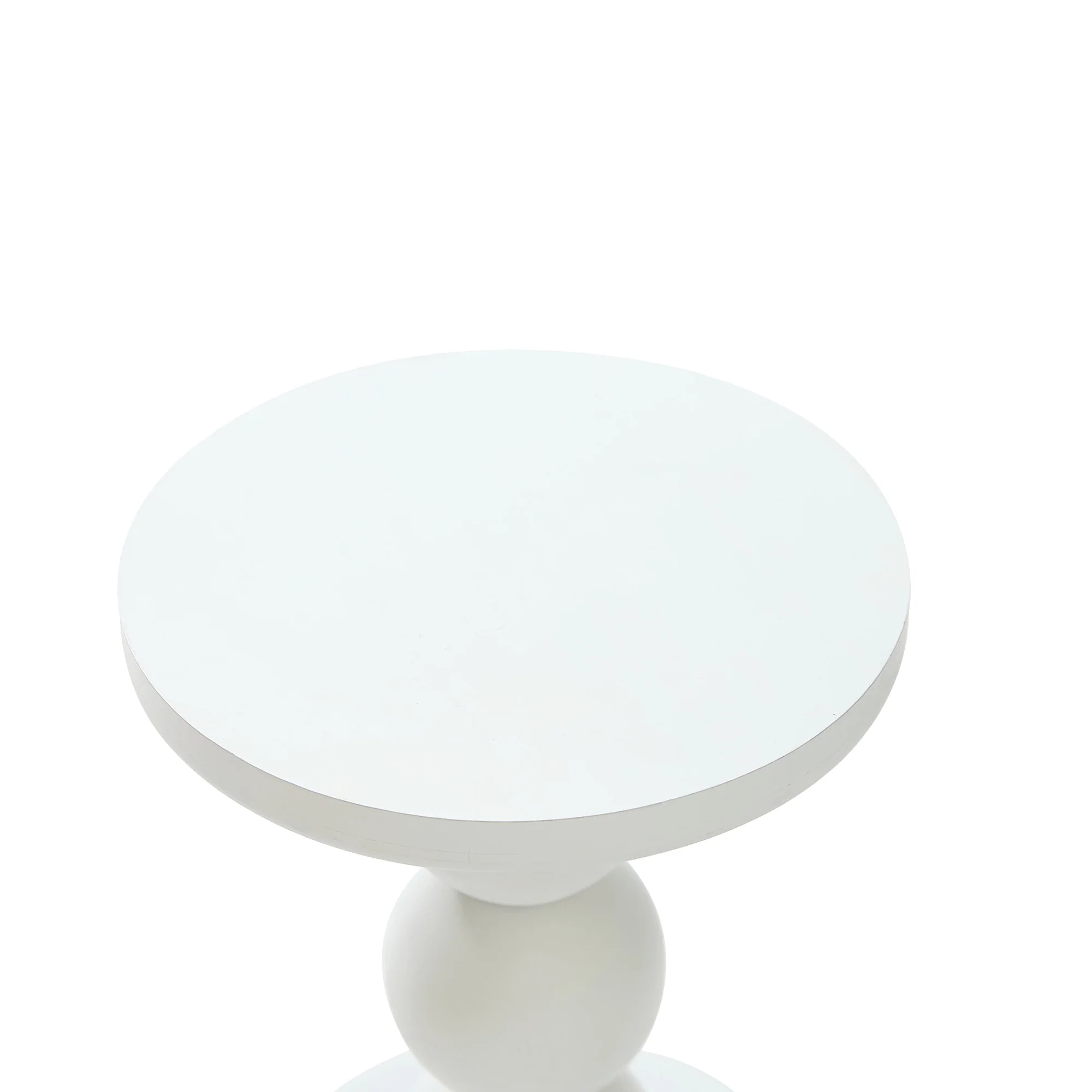 GAVLE - Table d'appoint ronde en bois blanc - Image 7