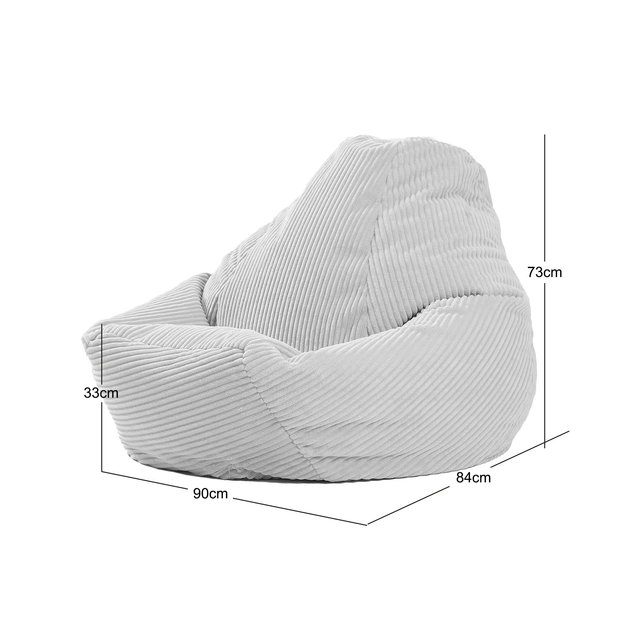 GRANA - Pouf en velours côtelé vert - Image 4