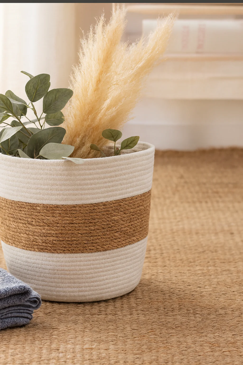 GRETA - Set de 3 paniers de rangement en jute naturelle - Image 4