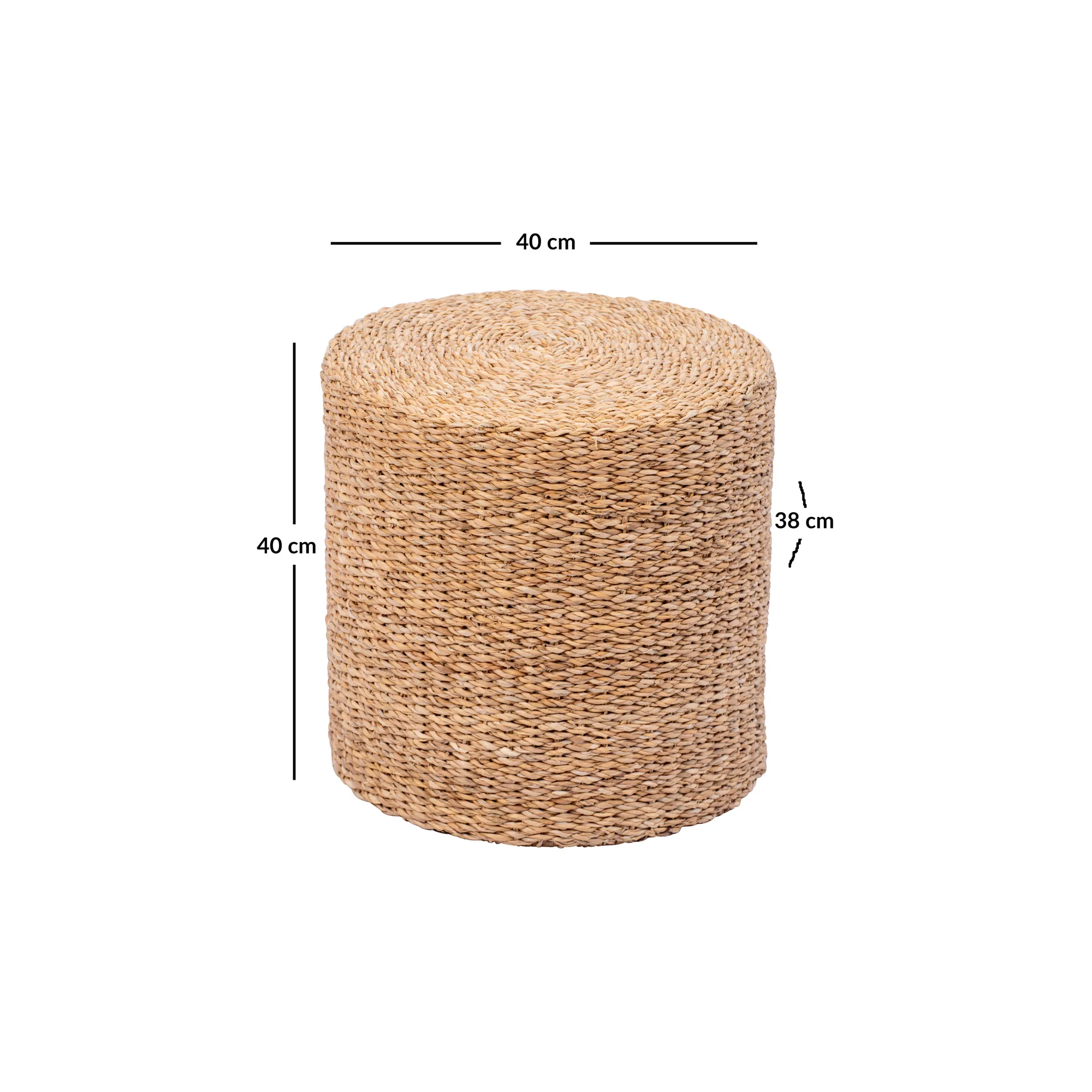 HARALD - Pouf bout de canapé en jute naturelle avec rangement - Image 3