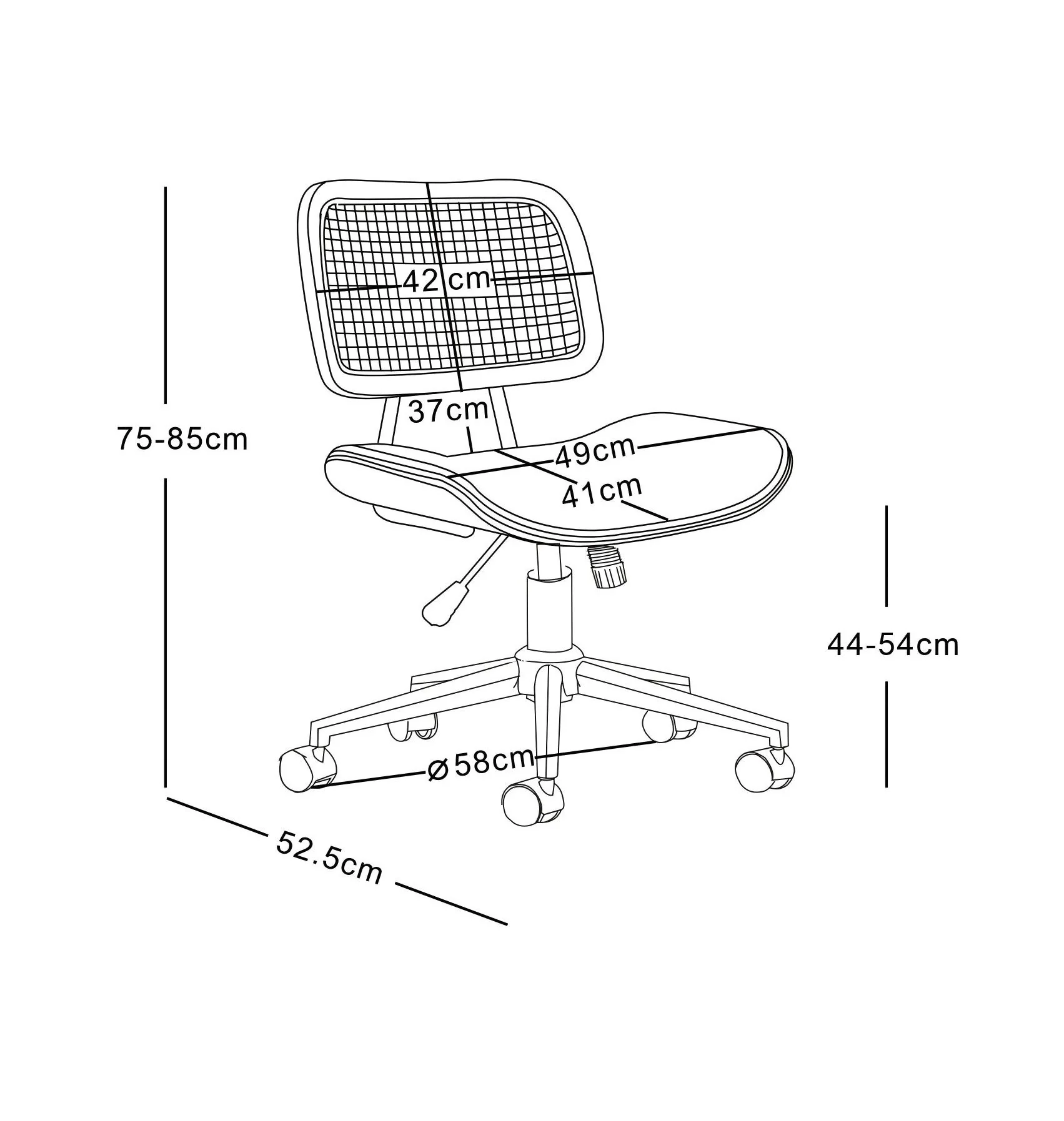 HERNING - Chaise de bureau en bois et cannage - Image 2