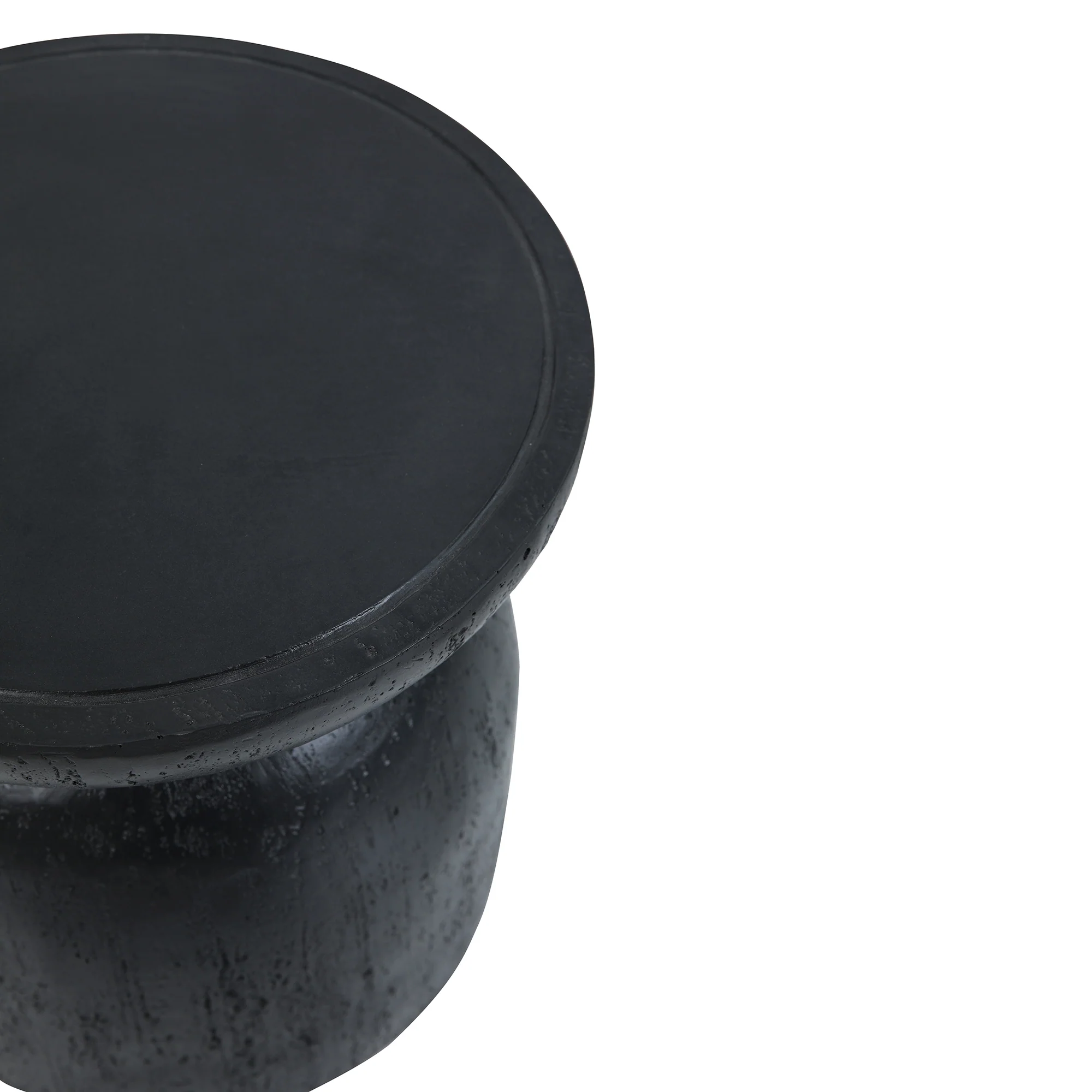 HJORRING - Table d'appoint bout de canapé intérieur extérieur en magnesite noir - Image 8