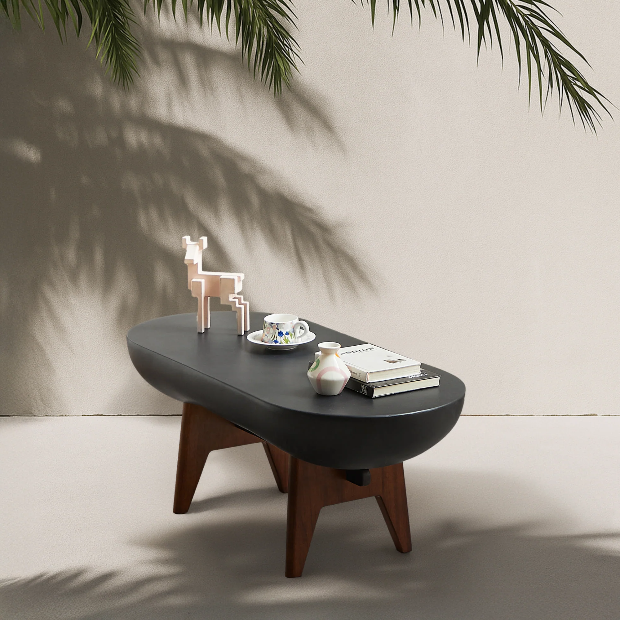 IRUNA - Table basse indoor outdoor en magnésite noir - Image 5