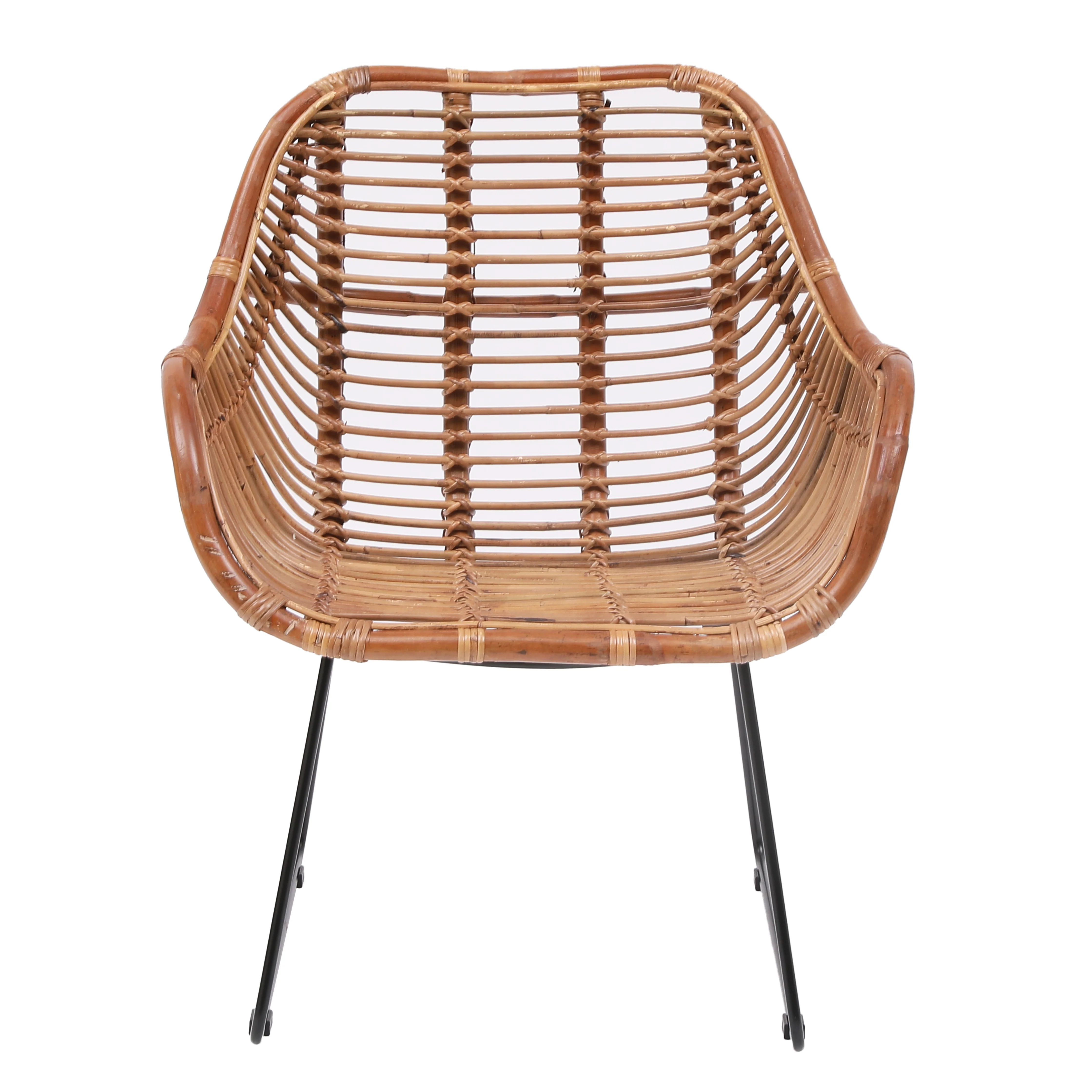 JAIPUR - Lot de 2 fauteuils en métal et rotin naturel - Image 6