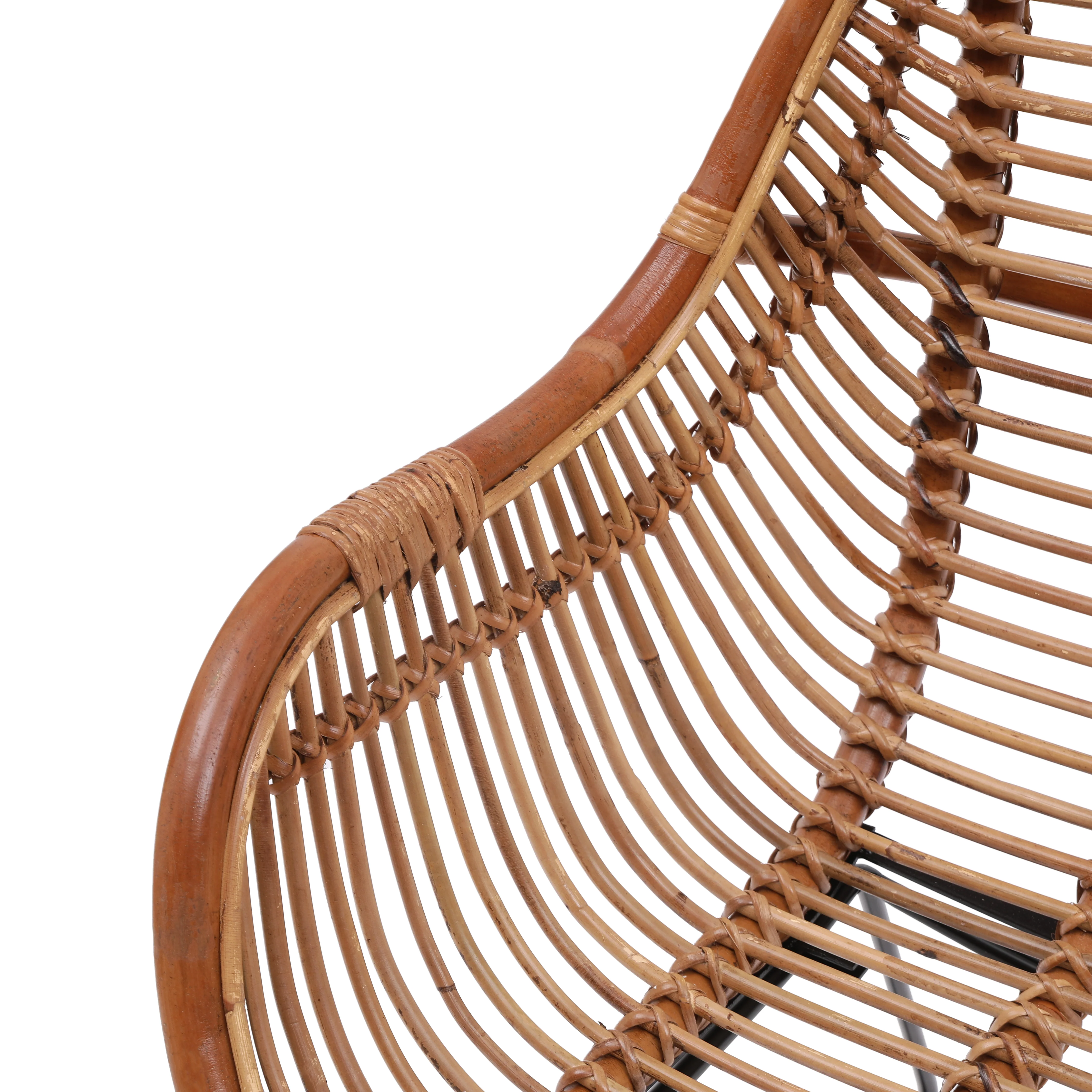 JAIPUR - Lot de 2 fauteuils en métal et rotin naturel - Image 7
