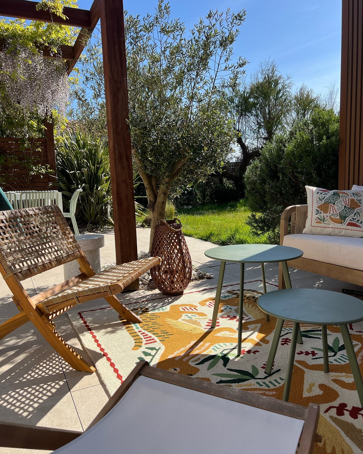 JANEIRO - Fauteuil en acacia massif et corde - Image 3