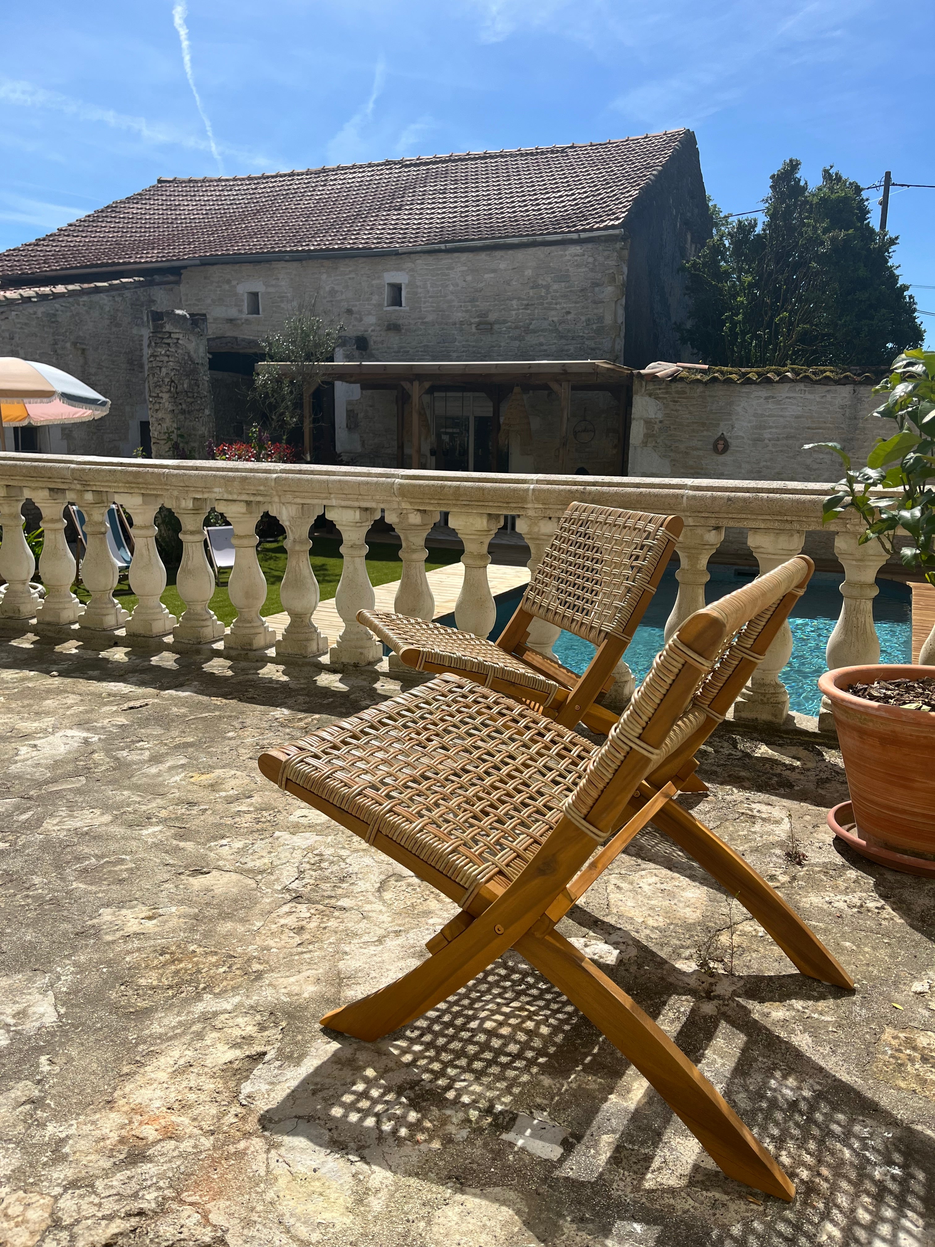 JANEIRO - Fauteuil en acacia massif et corde - Image 9