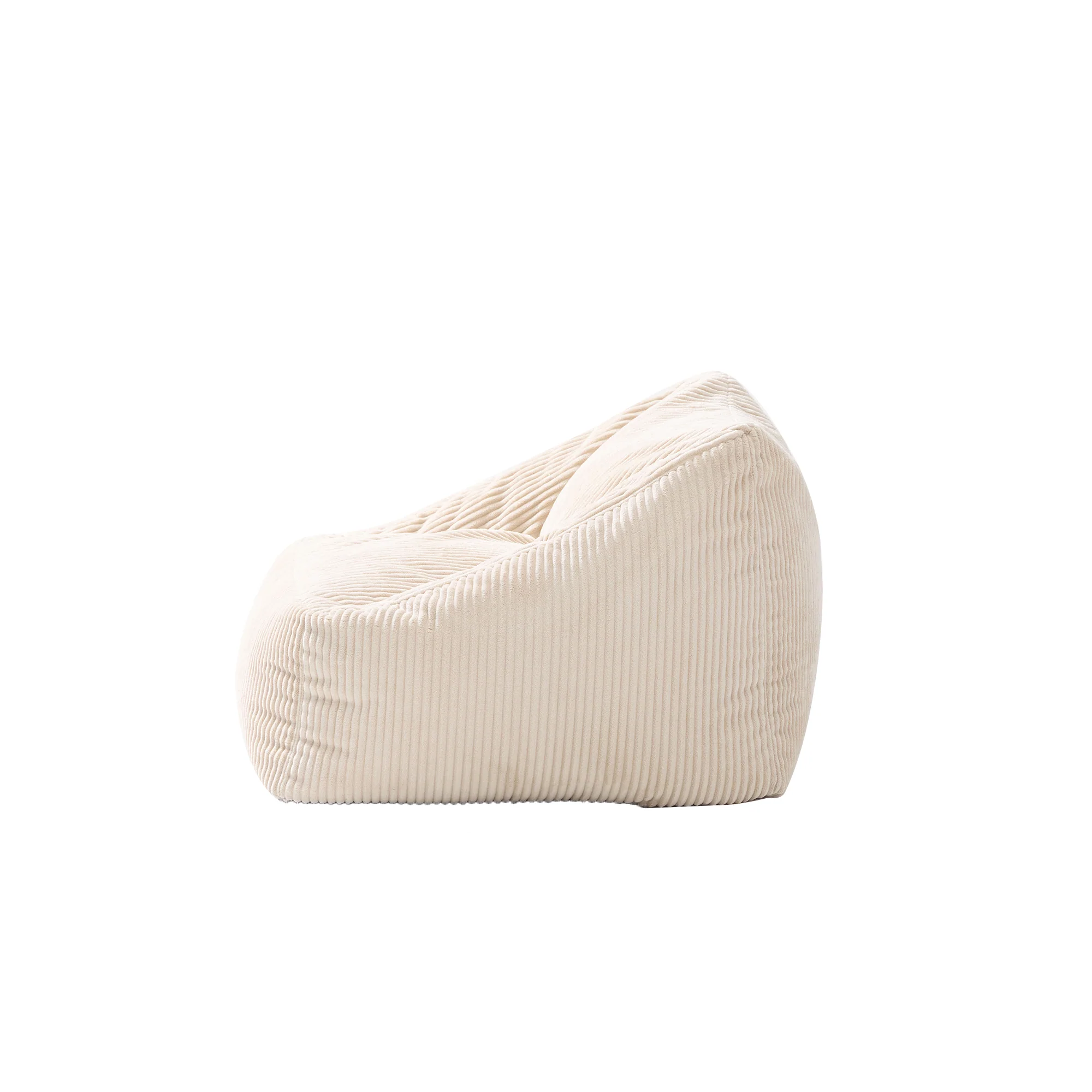 JON - Pouf en velours côtelé beige - Image 7