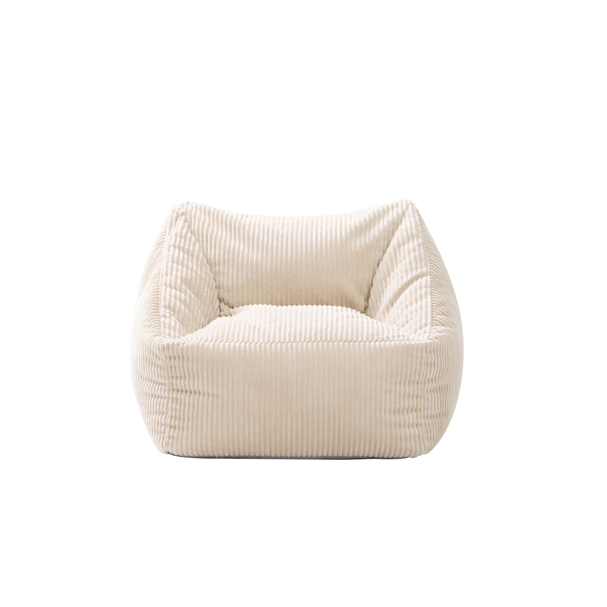 JON - Pouf en velours côtelé beige - Image 8