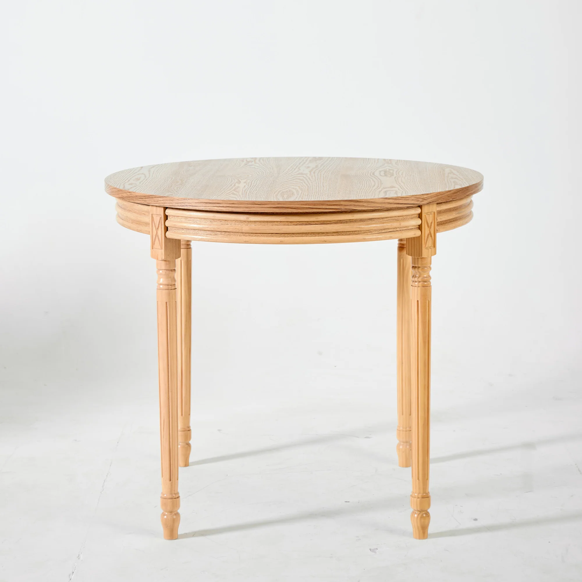 KAJANI - Table à manger 4 personnes ronde en bois de pin - Image 5