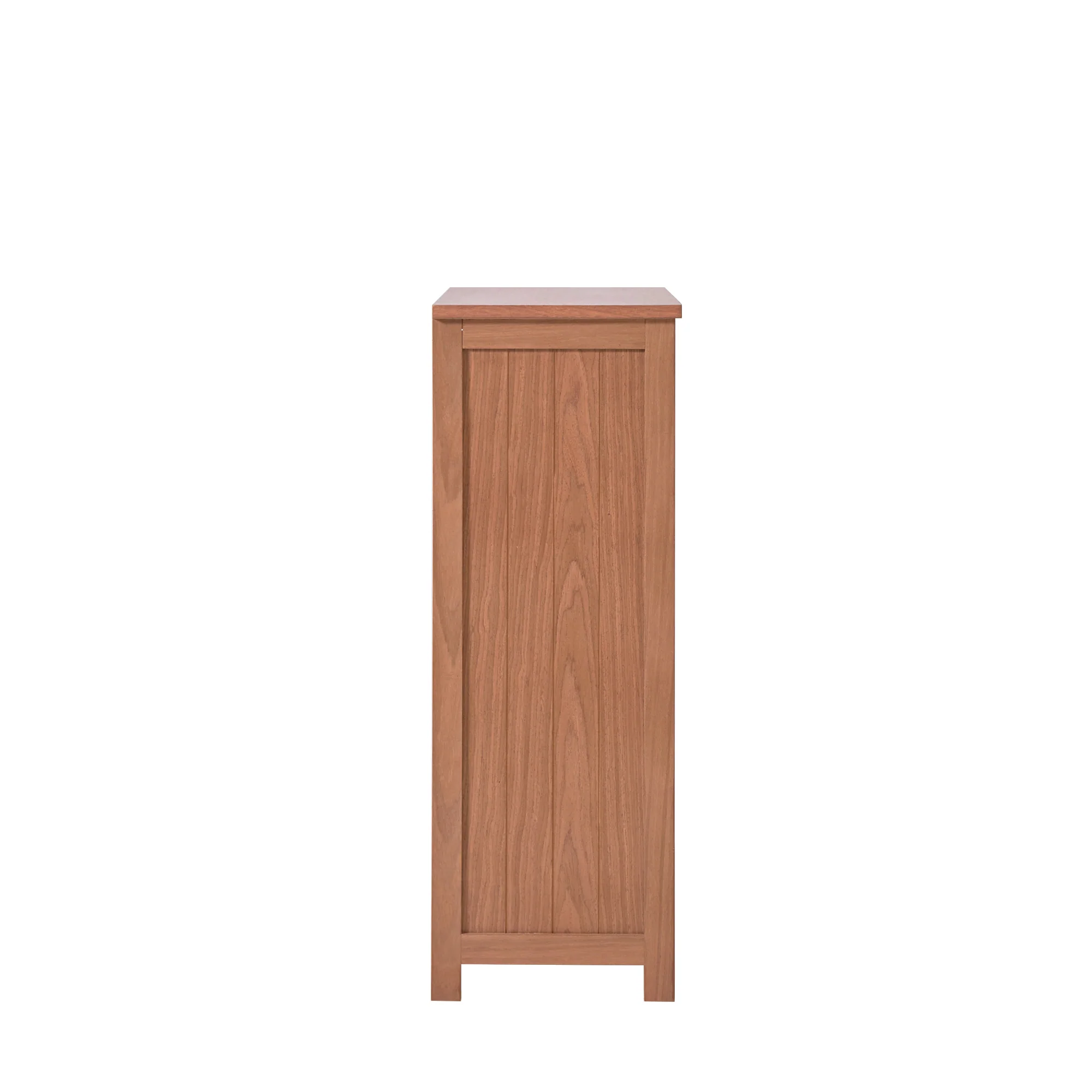 KIEL - Buffet meuble de rangement en bois de noyer et rotin - Image 8