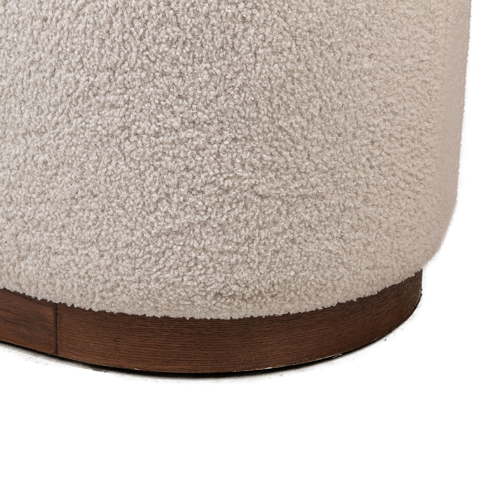 LIMA - Banc coffre avec rangement en bois et bouclettes blanches - Image 8