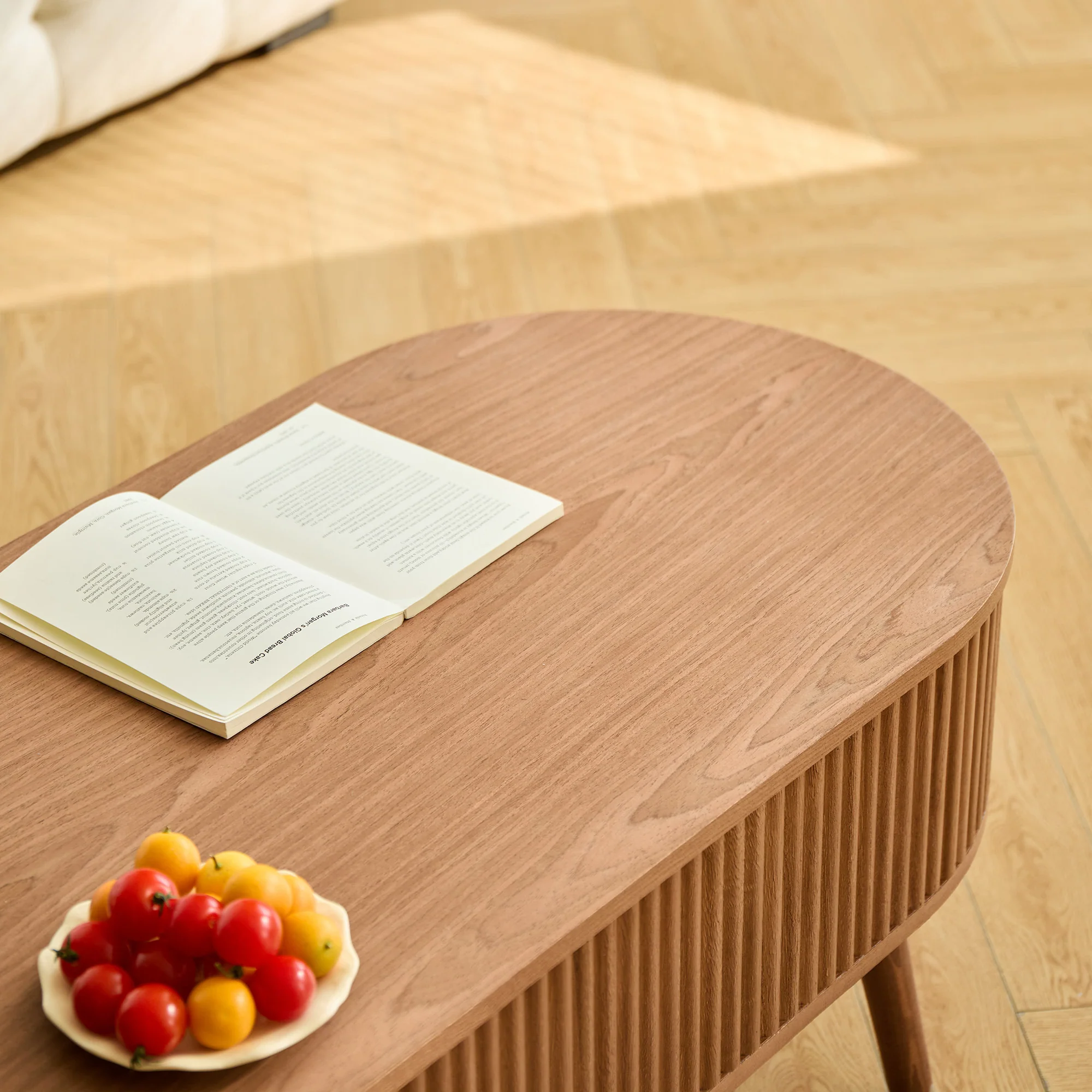 LOTTA - Table basse en bois de noyer avec rangement - Image 5