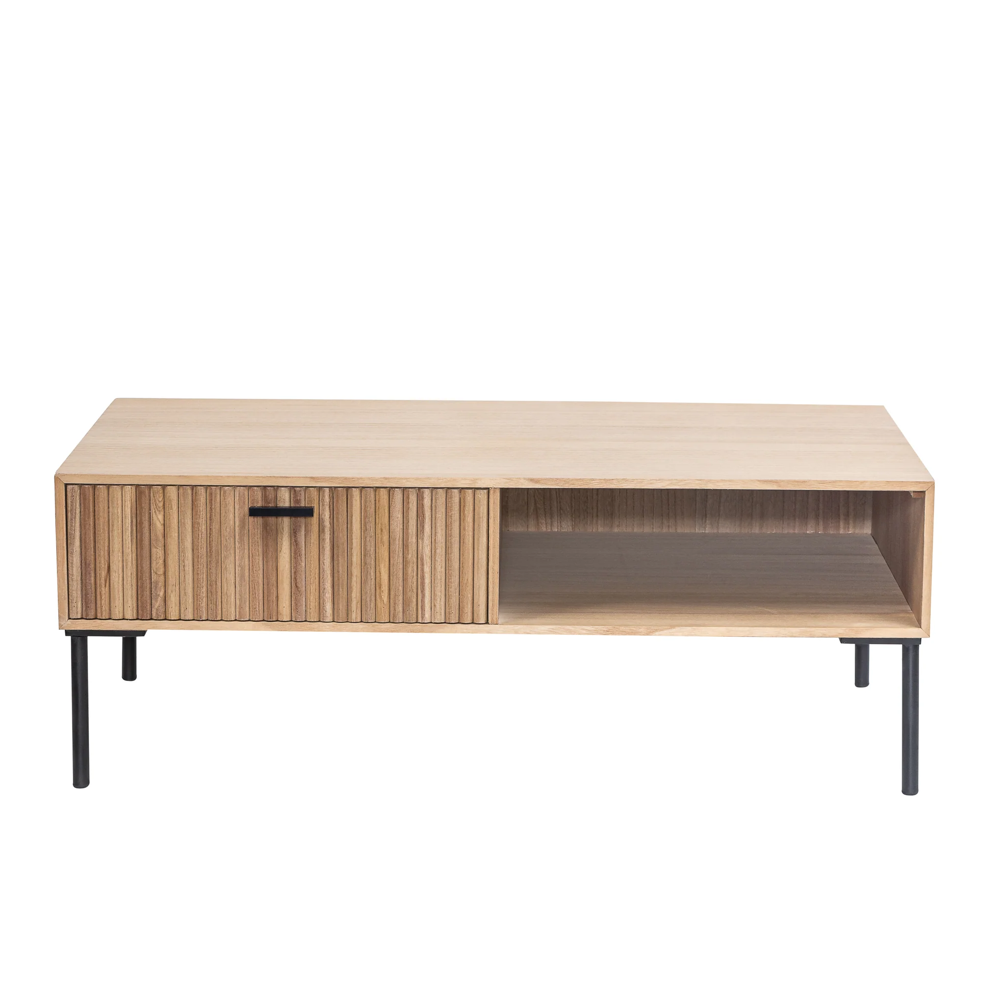 MAYA - Table basse en bois massif et metal - Image 8