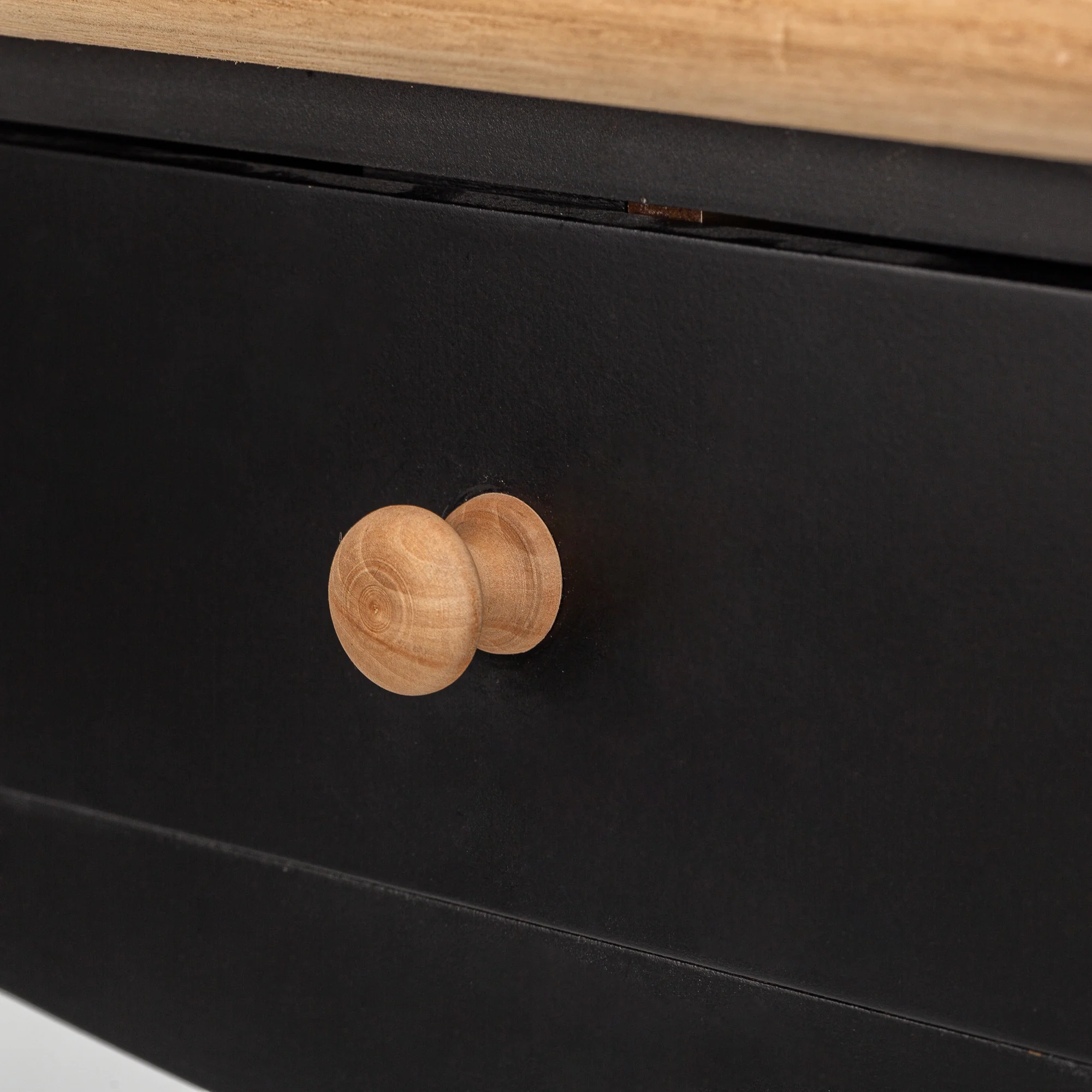 MONTAIGNE - Table de chevet 1 tiroir en bois noir - Image 6